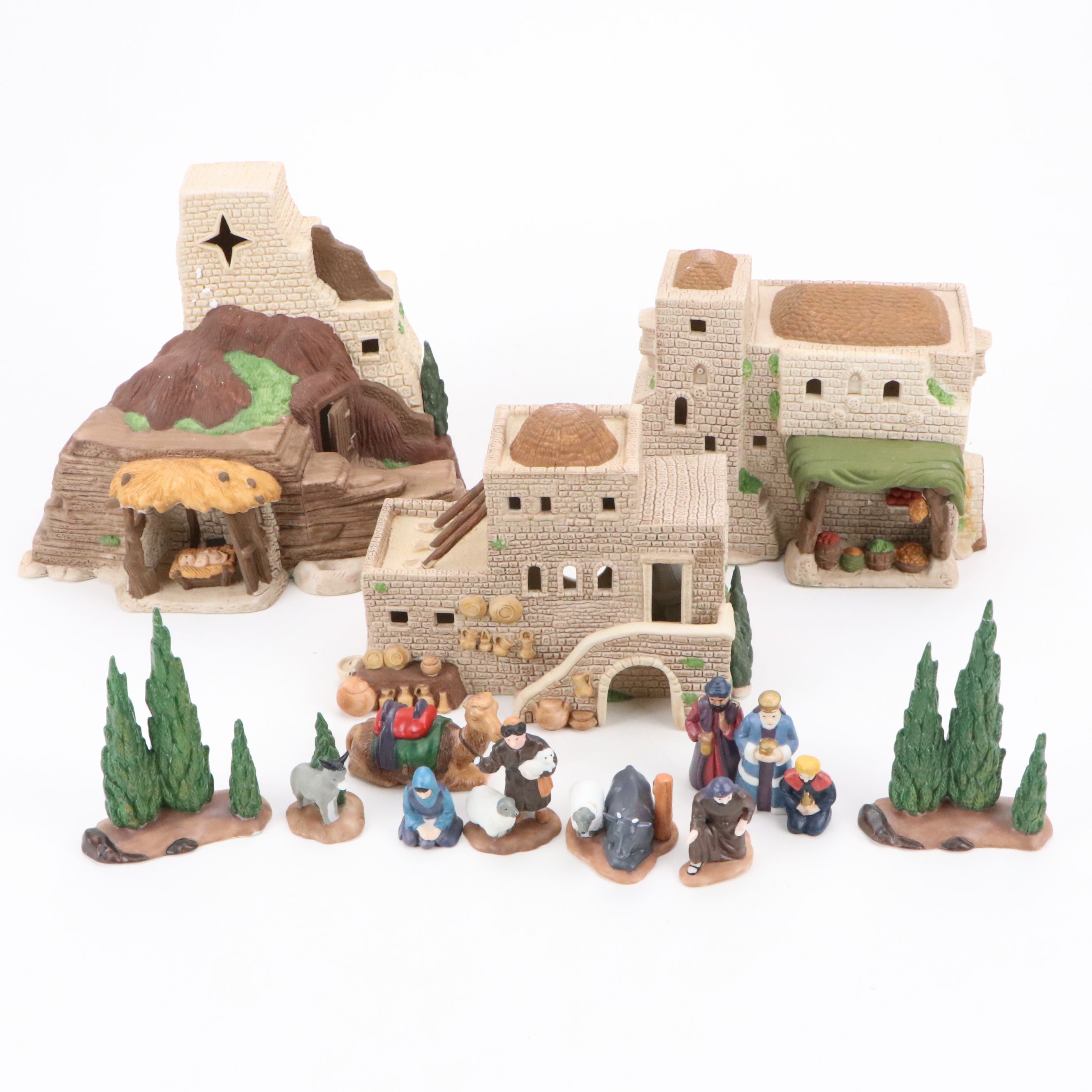 Dept. 56 Heritage Village Collection "Little Town of Bethlehem" Porcelain Set