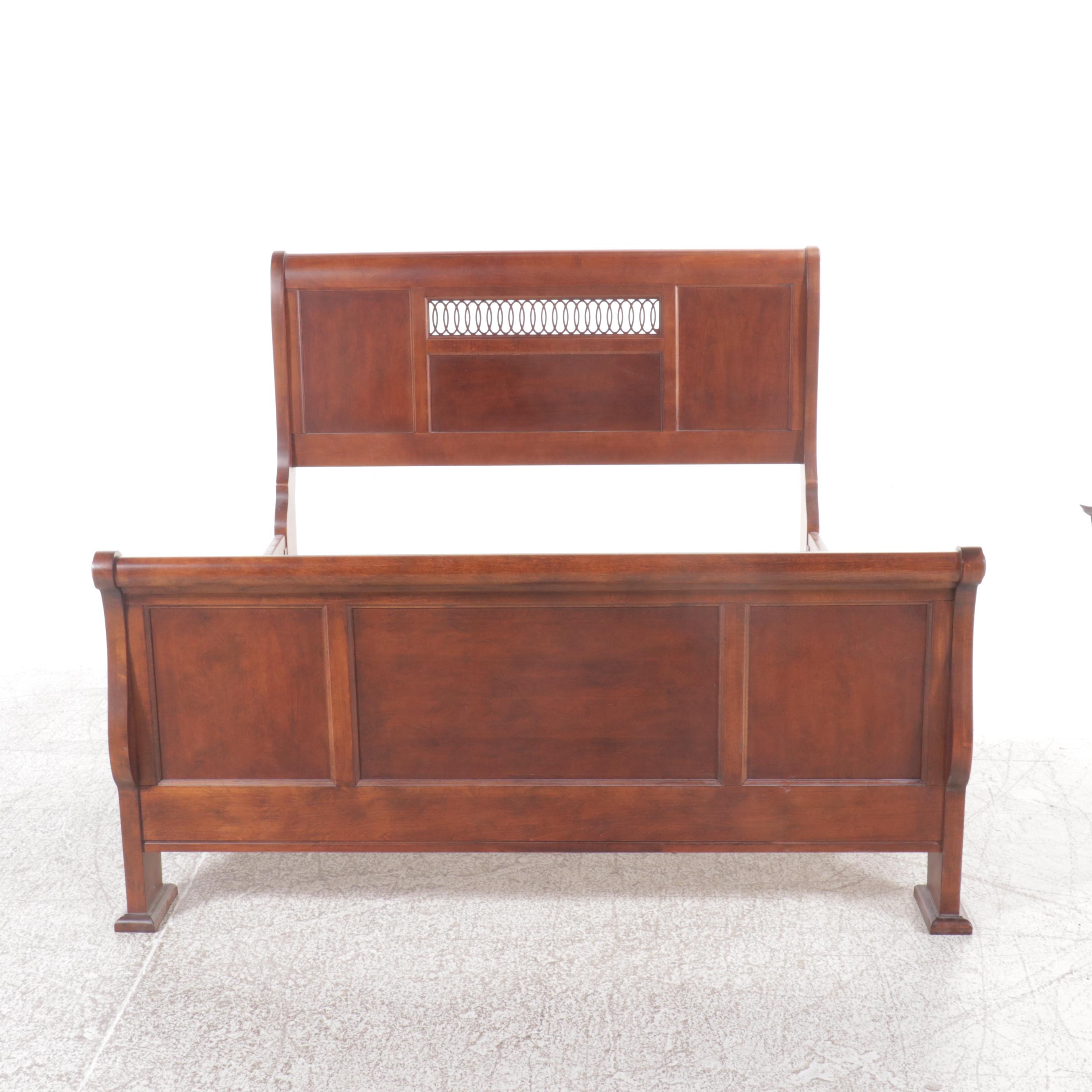 Queen Size Mahogany Sleigh Bed Frame