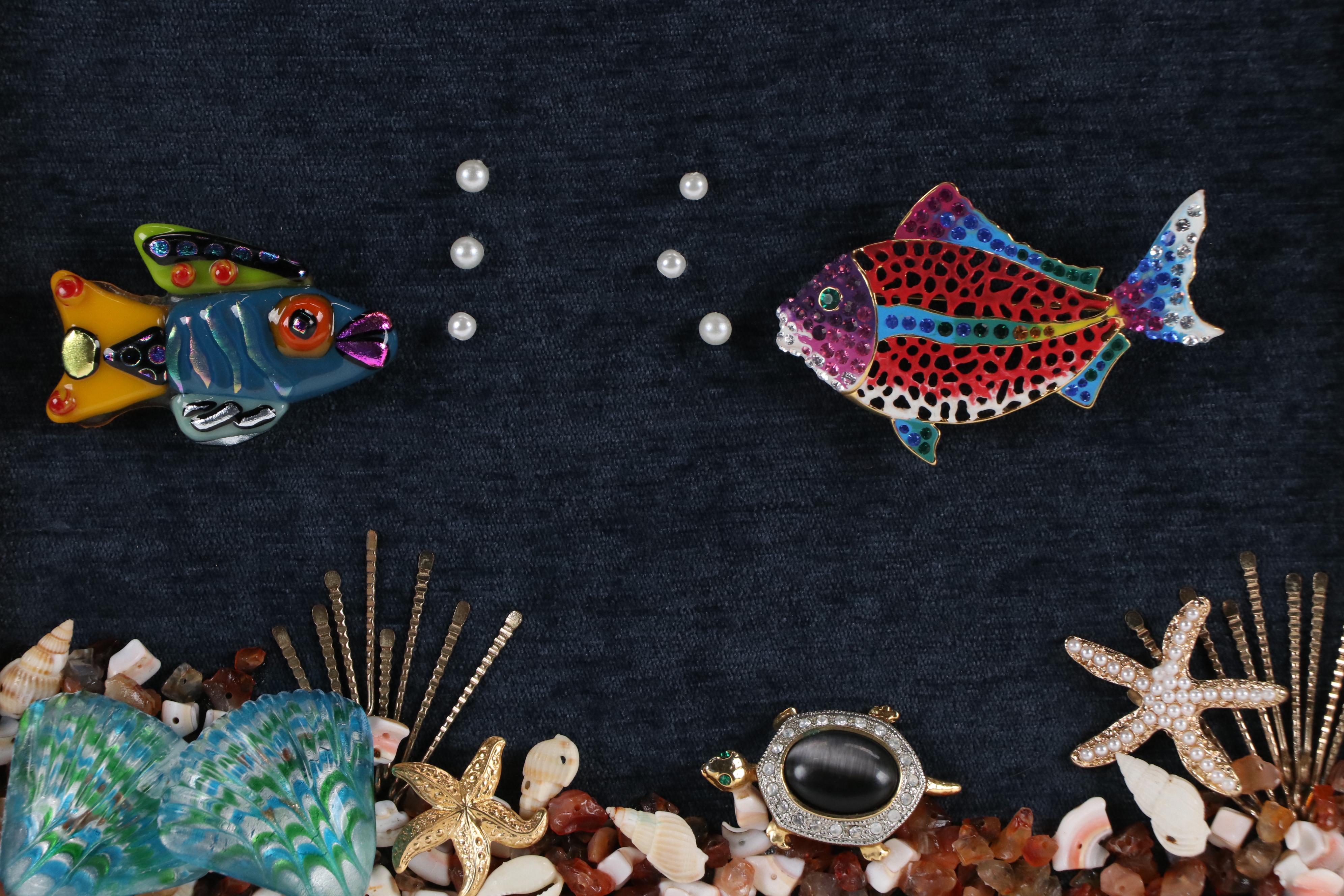 Karen Pagán Aquatic Jewelry Art Collage, 2025