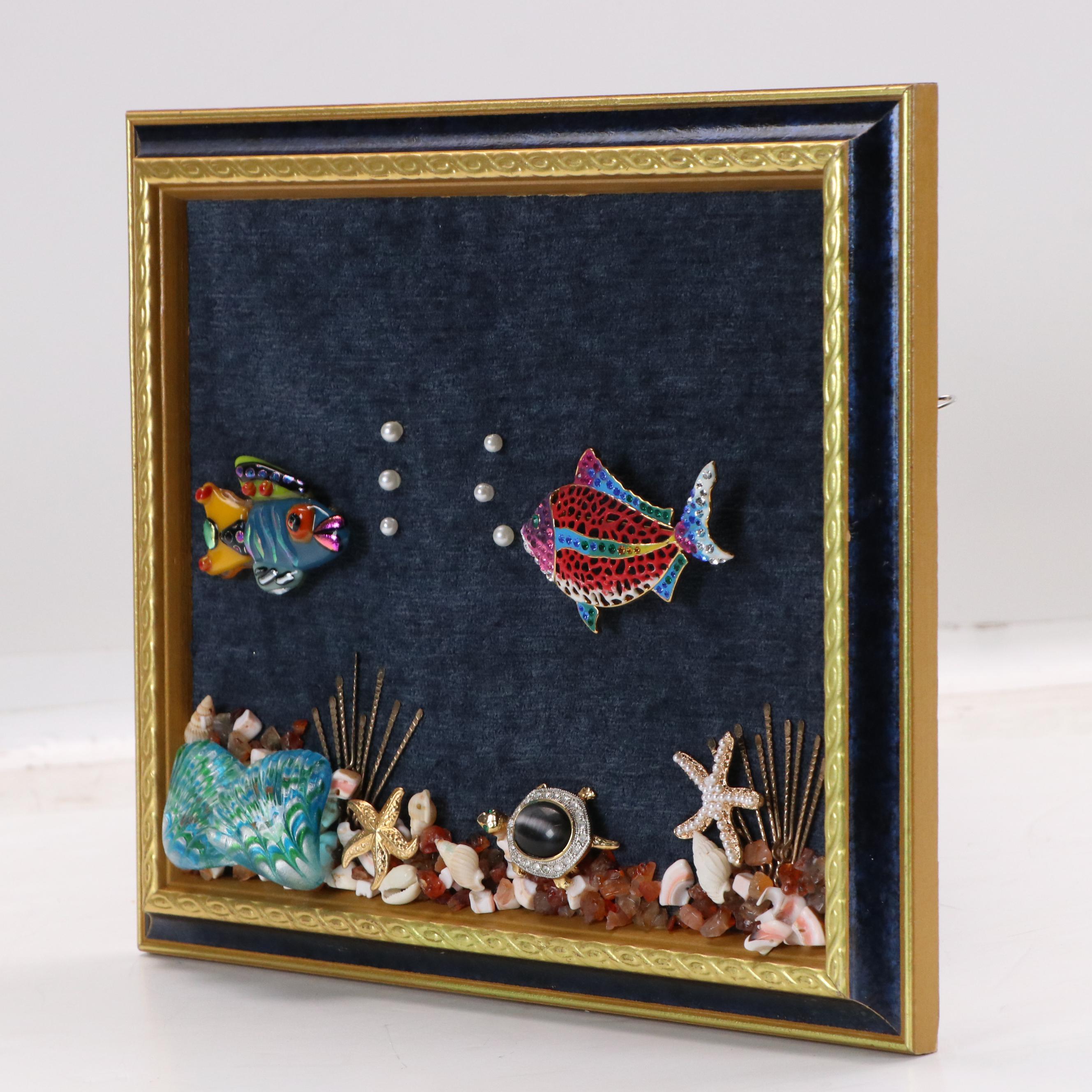 Karen Pagán Aquatic Jewelry Art Collage, 2025