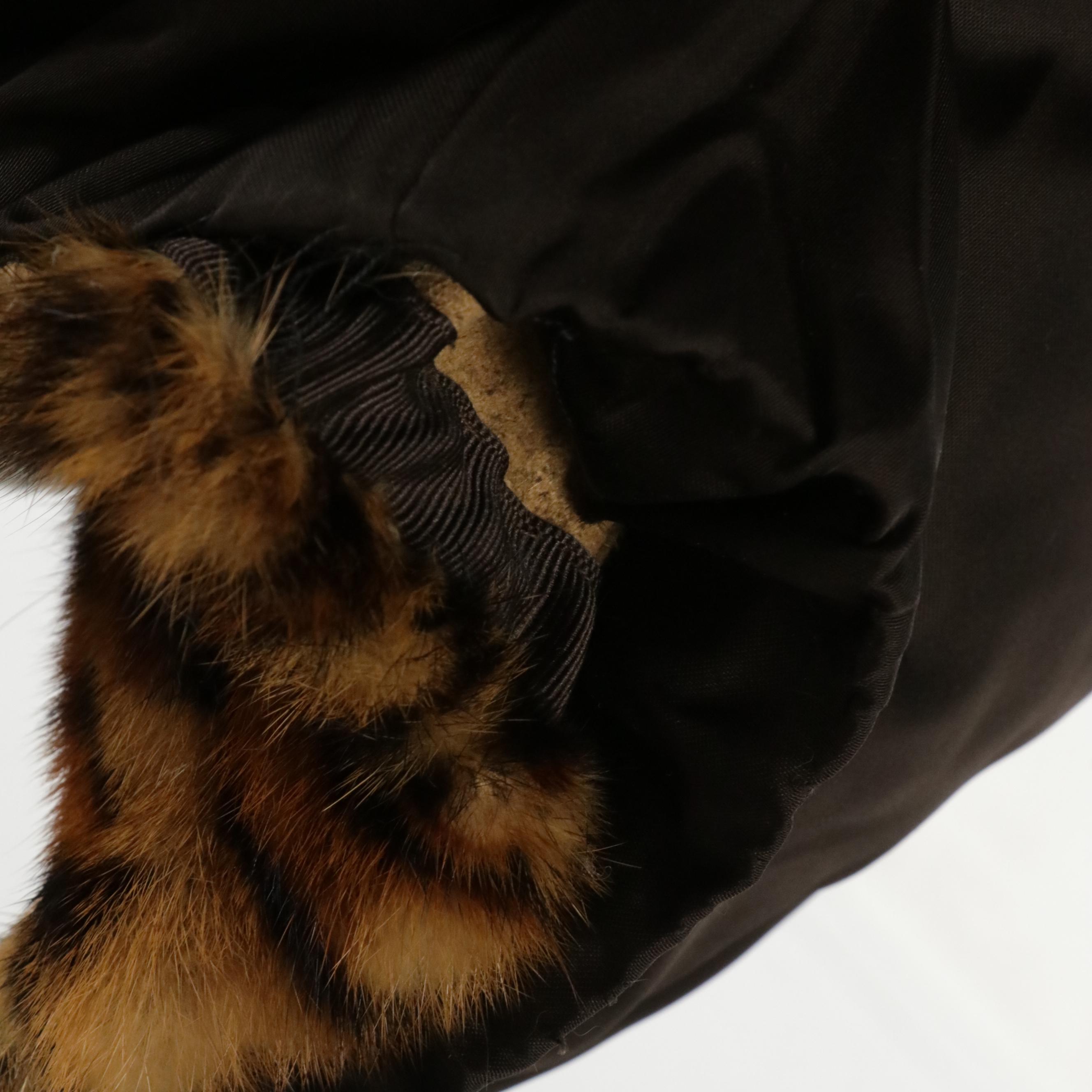 Dyed Mink Fur Oversized Bomber Jacket, 1980s