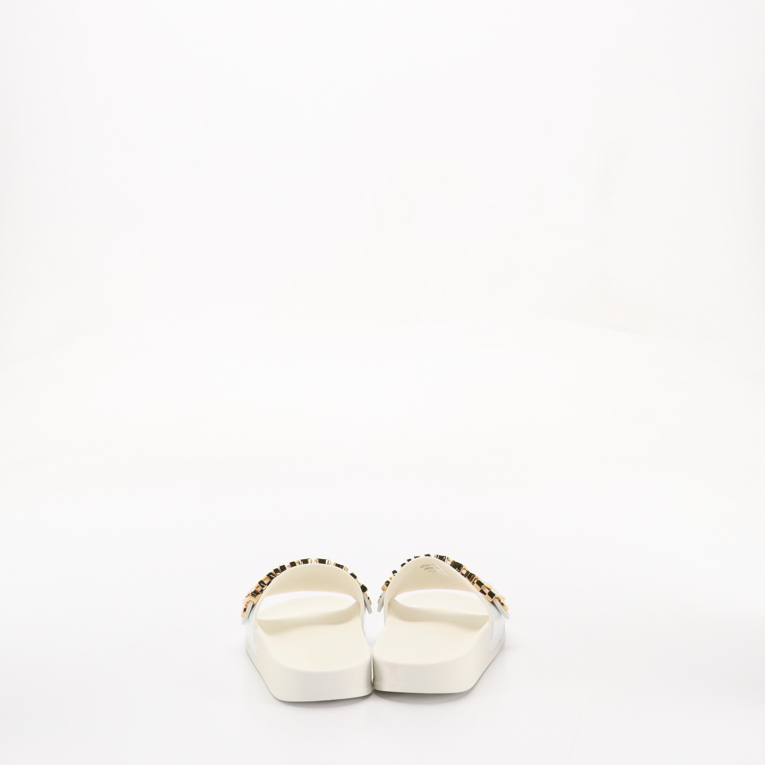 Moschino Couture! Multicolor Raised Logo Pool Slides with Box