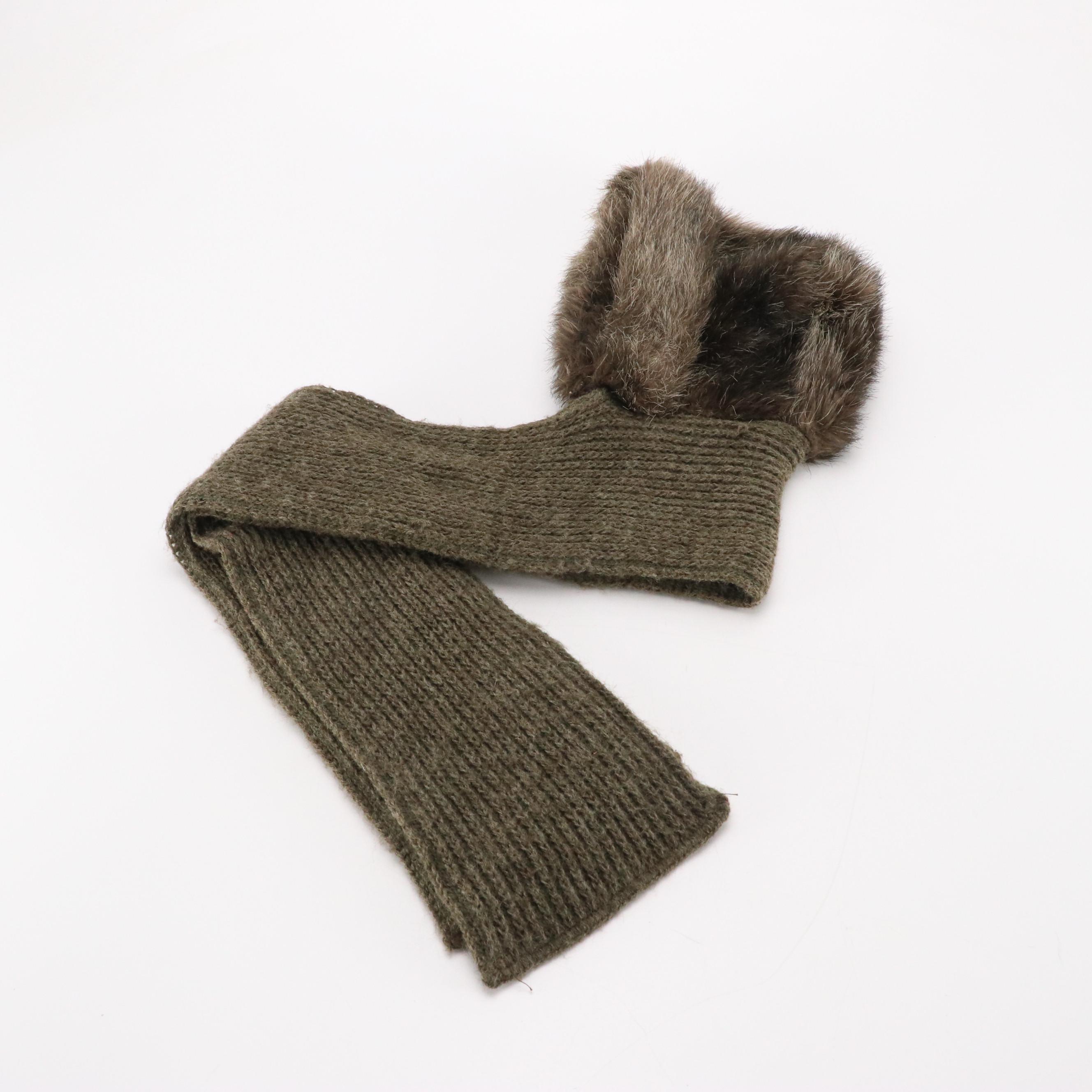 Mink Fur Cloche Hat from Shillito's with Other Faux Fur Hooded Scarf