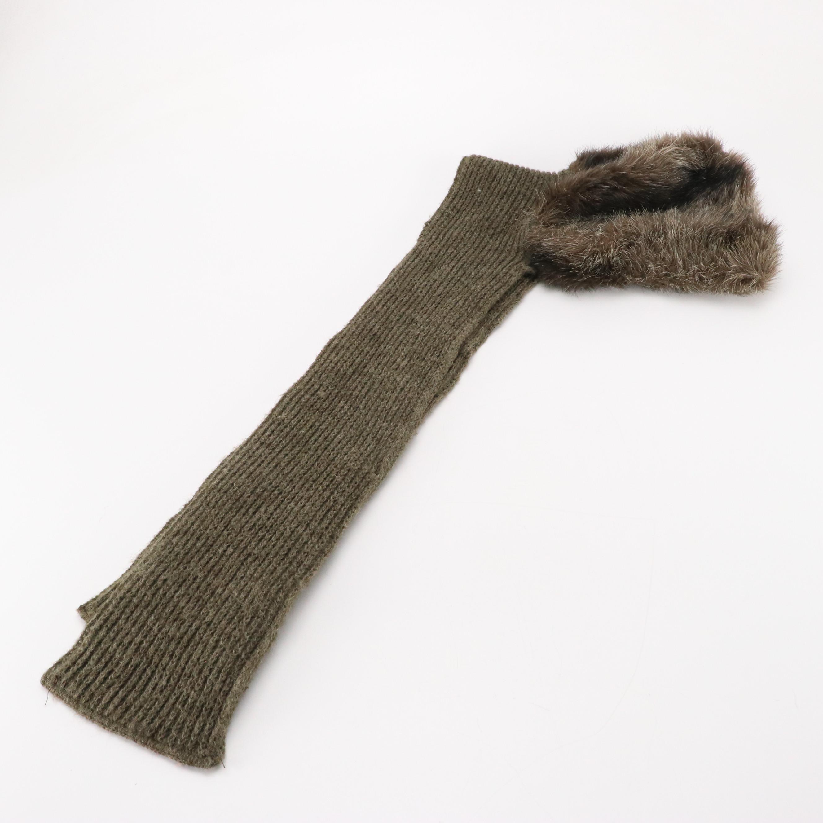 Mink Fur Cloche Hat from Shillito's with Other Faux Fur Hooded Scarf