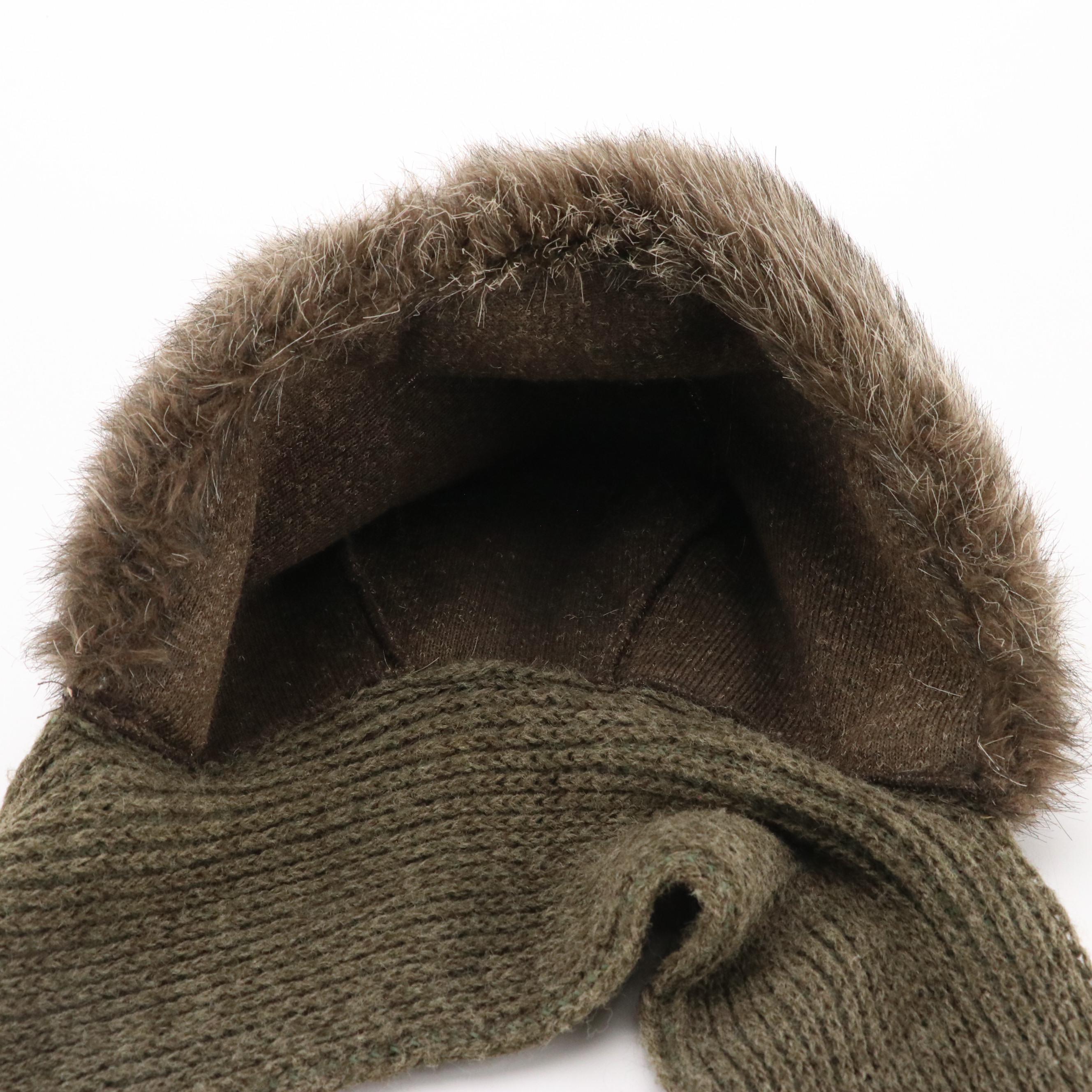 Mink Fur Cloche Hat from Shillito's with Other Faux Fur Hooded Scarf