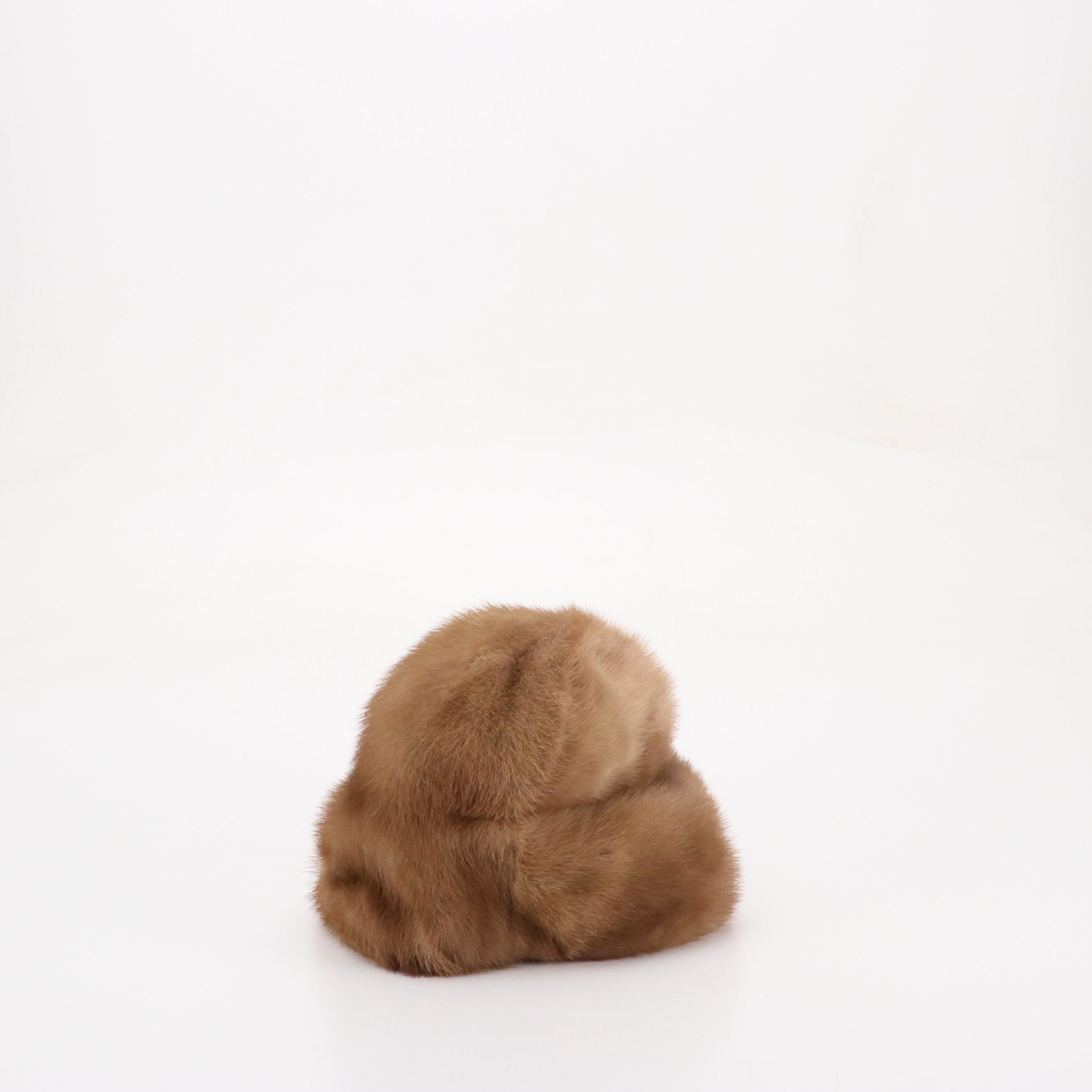 Mink Fur Cloche Hat from Shillito's with Other Faux Fur Hooded Scarf