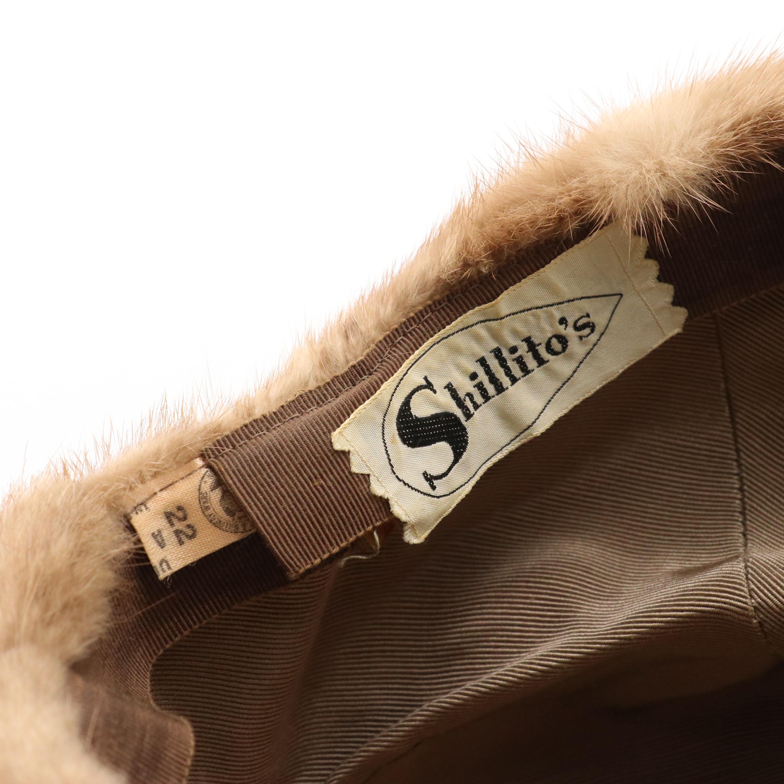 Mink Fur Cloche Hat from Shillito's with Other Faux Fur Hooded Scarf