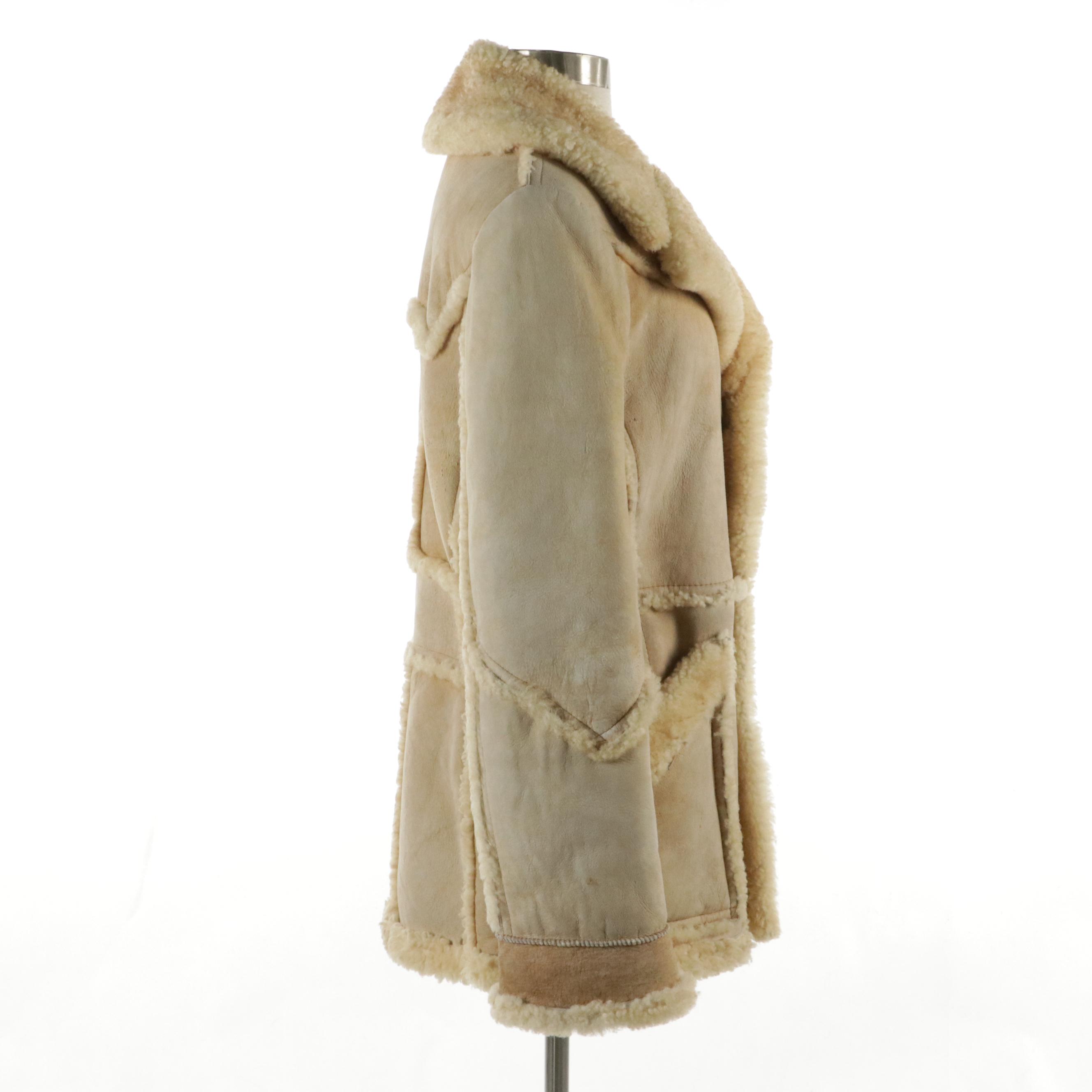 Berman's Vintage Sheepskin Shearling Rancher Coat
