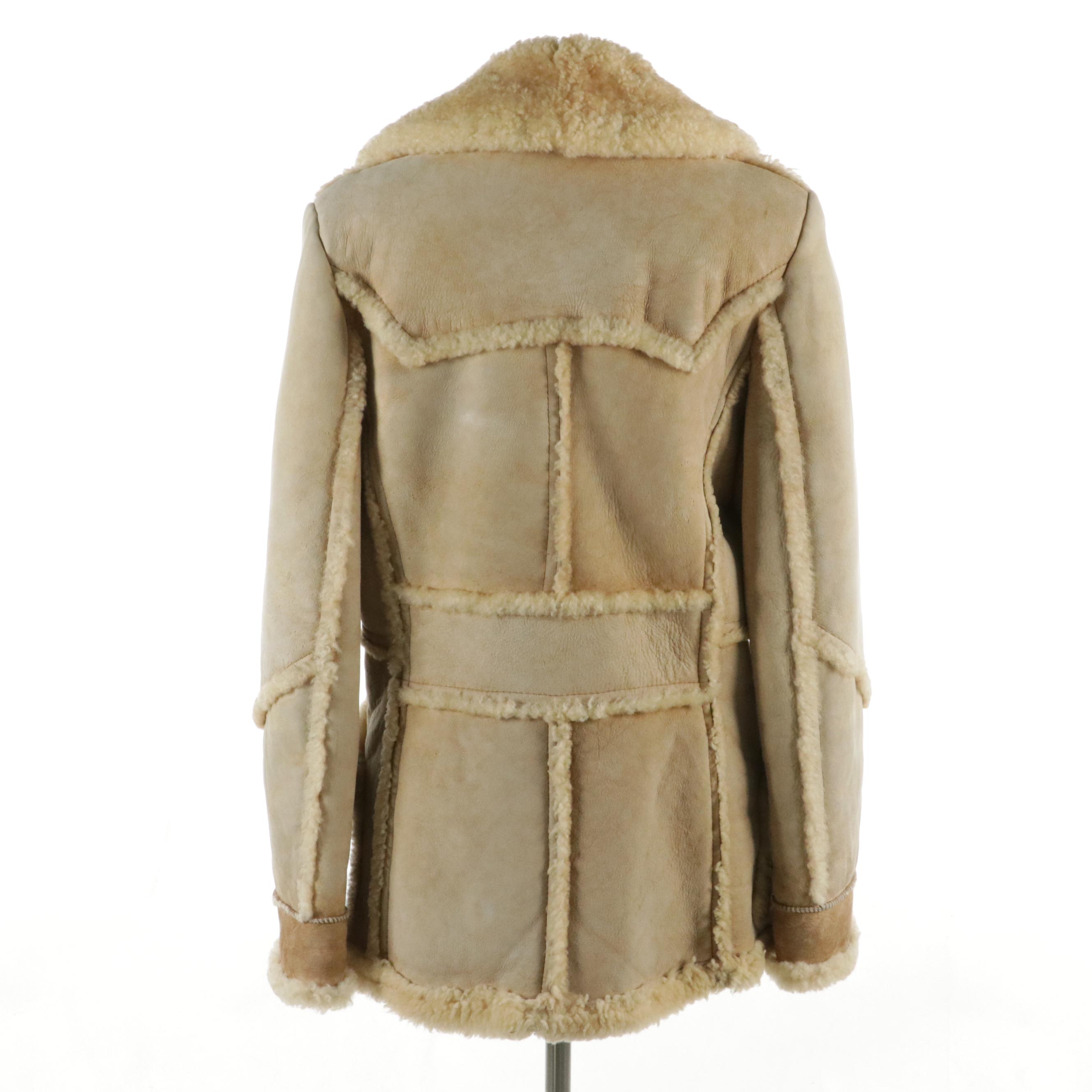 Berman's Vintage Sheepskin Shearling Rancher Coat
