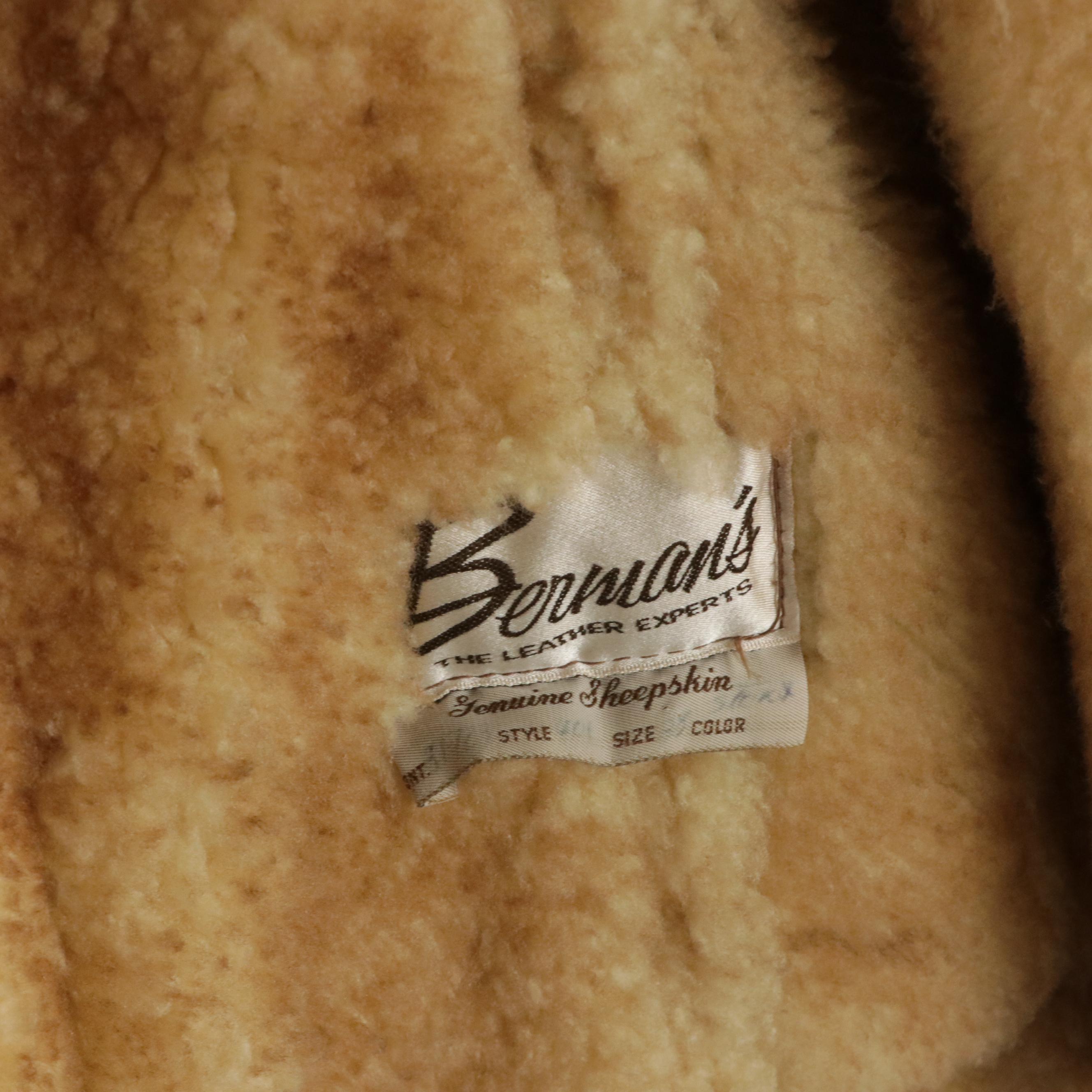 Berman's Vintage Sheepskin Shearling Rancher Coat