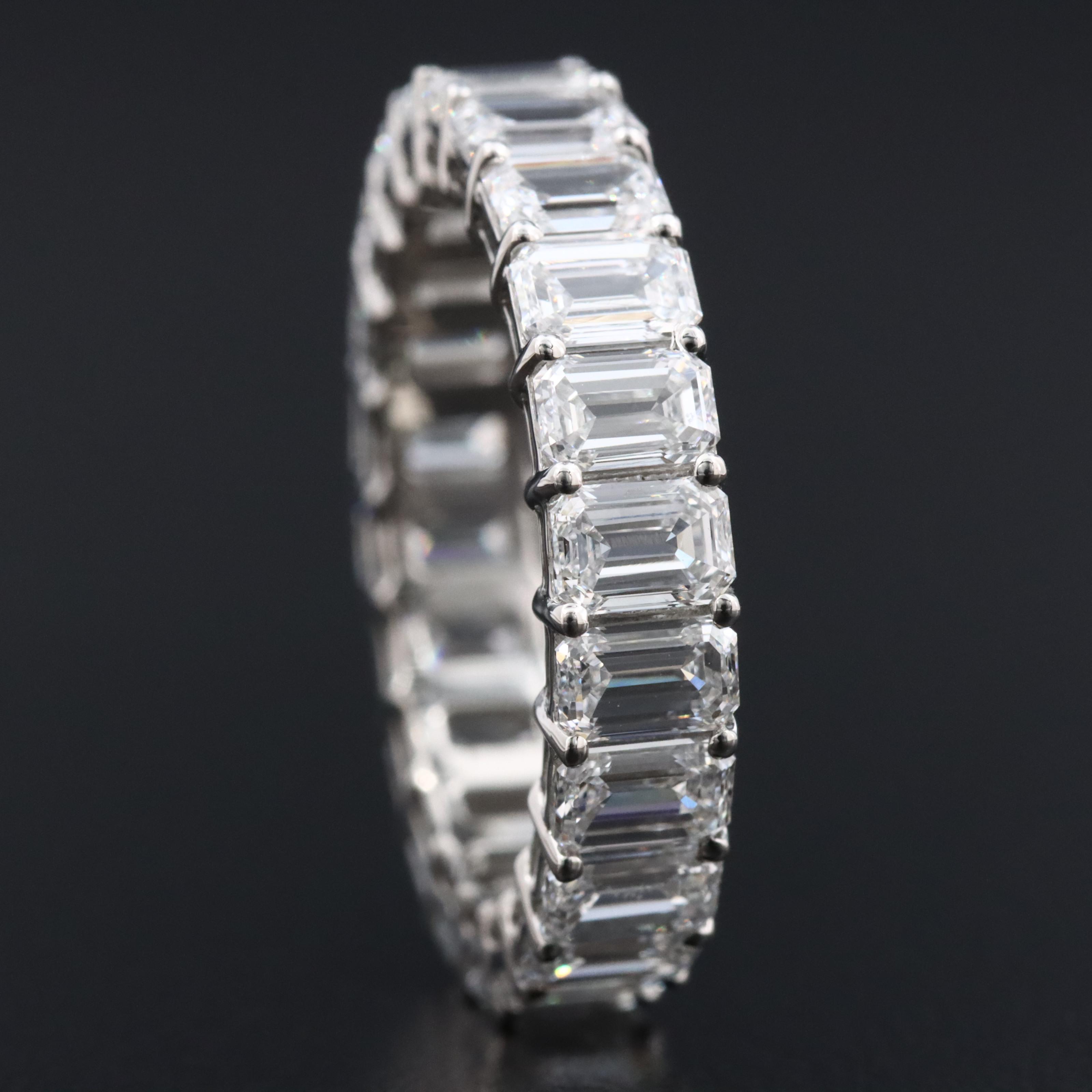 Platinum 5.09 CTW Lab Grown Diamond Eternity Band Ring