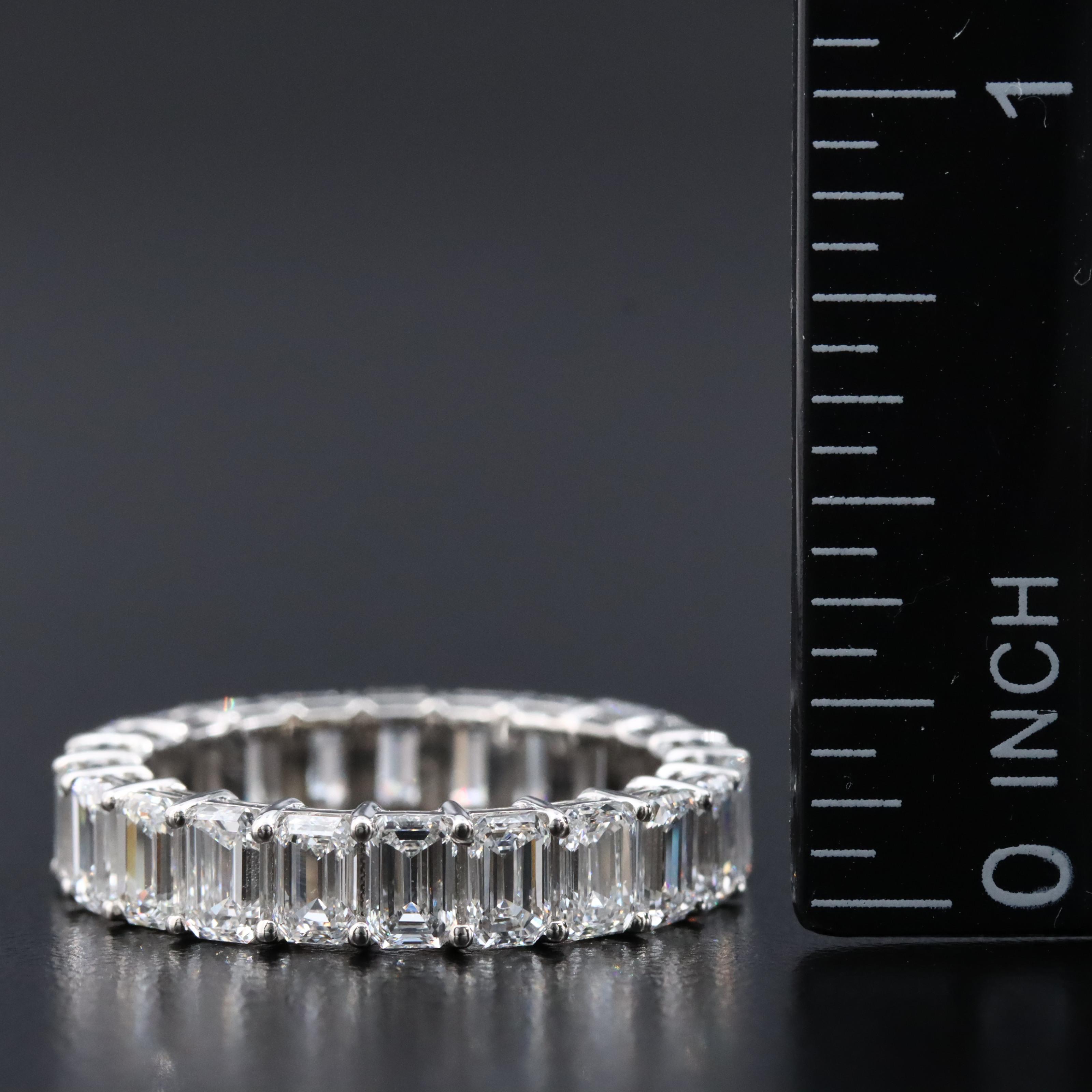 Platinum 5.09 CTW Lab Grown Diamond Eternity Band Ring