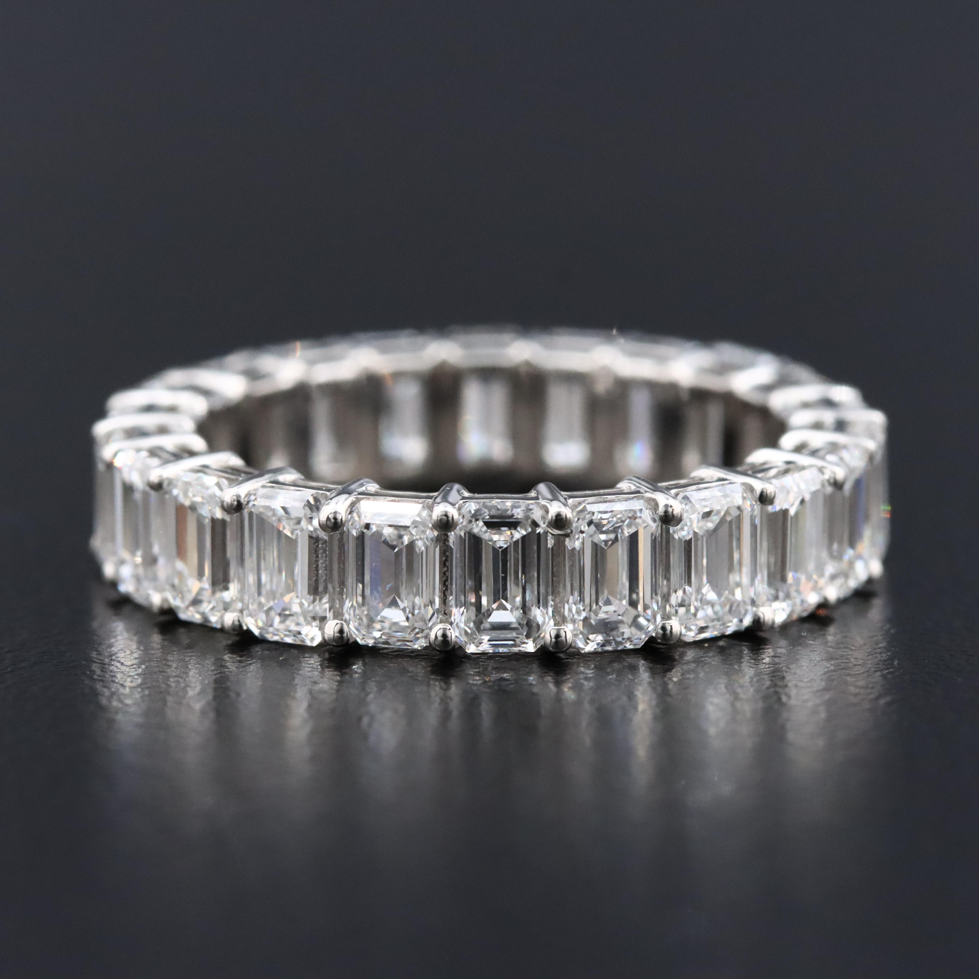 Platinum 5.09 CTW Lab Grown Diamond Eternity Band Ring
