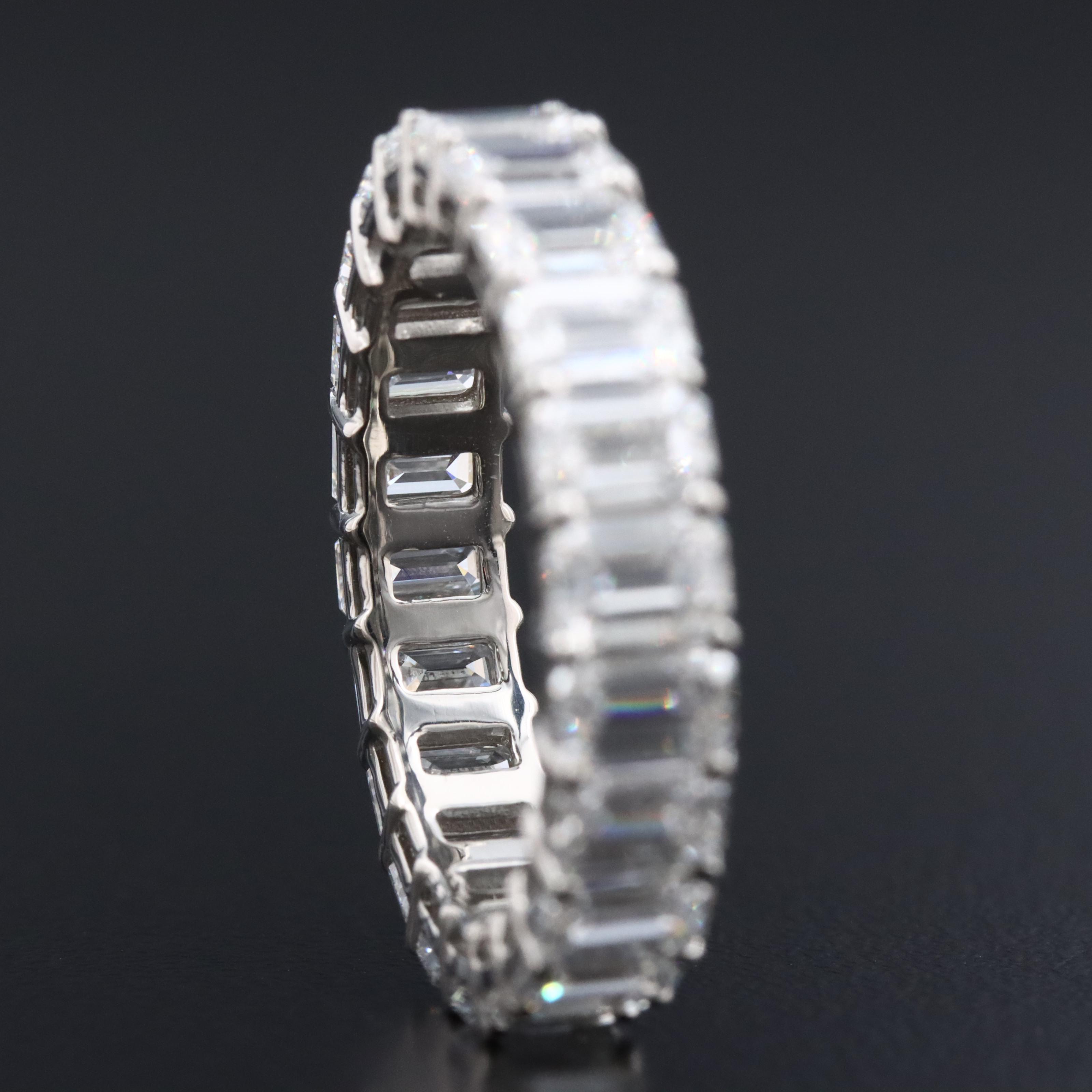 Platinum 5.09 CTW Lab Grown Diamond Eternity Band Ring