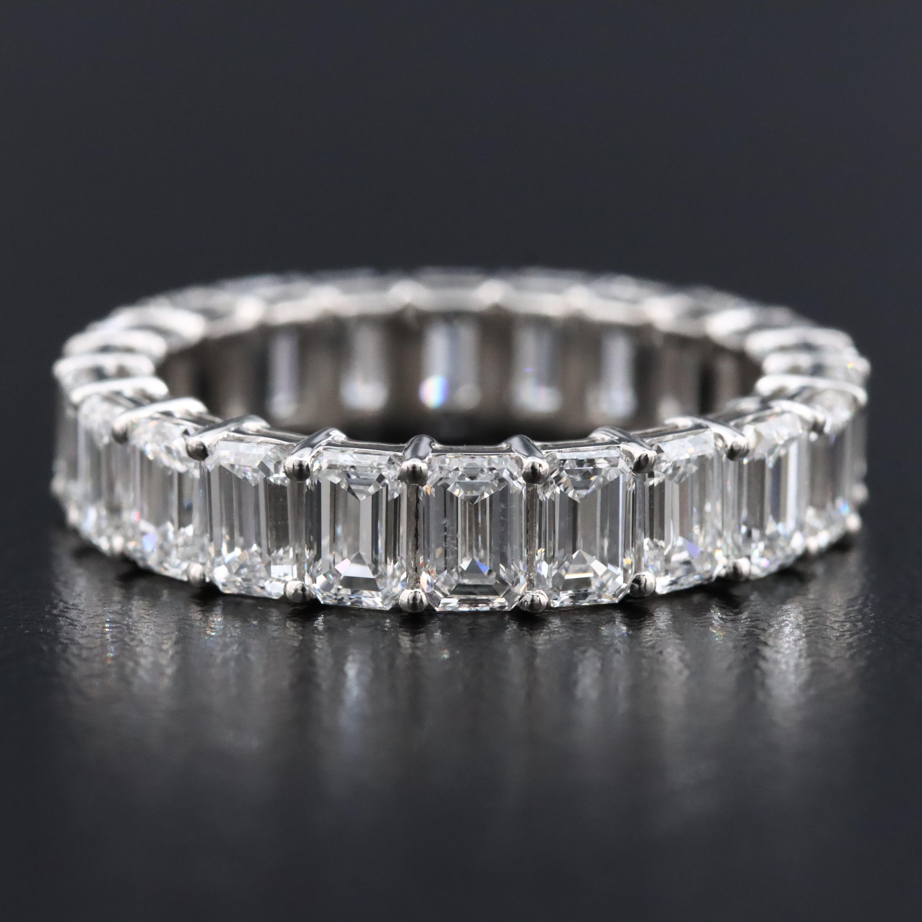 Platinum 5.09 CTW Lab Grown Diamond Eternity Band Ring
