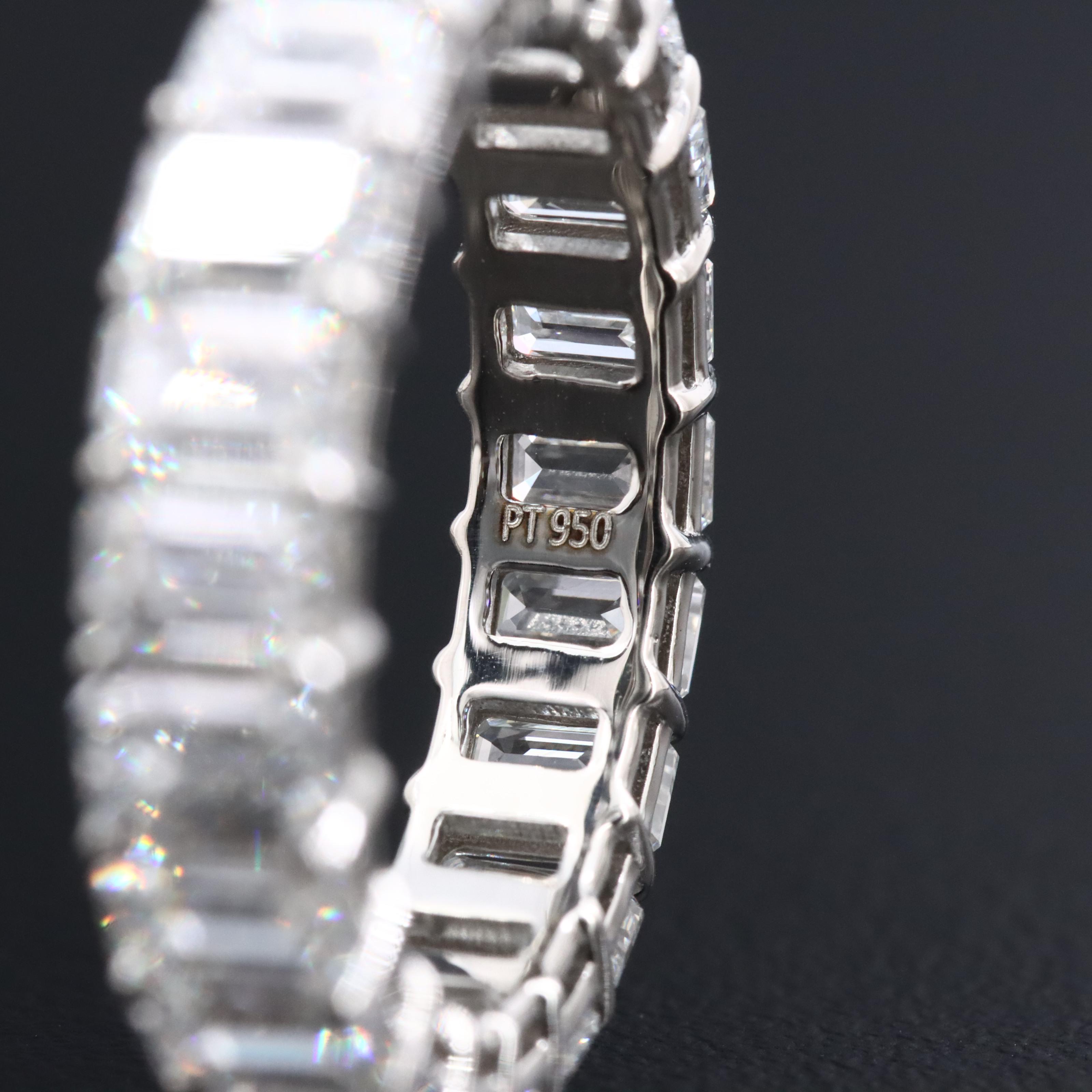 Platinum 5.09 CTW Lab Grown Diamond Eternity Band Ring