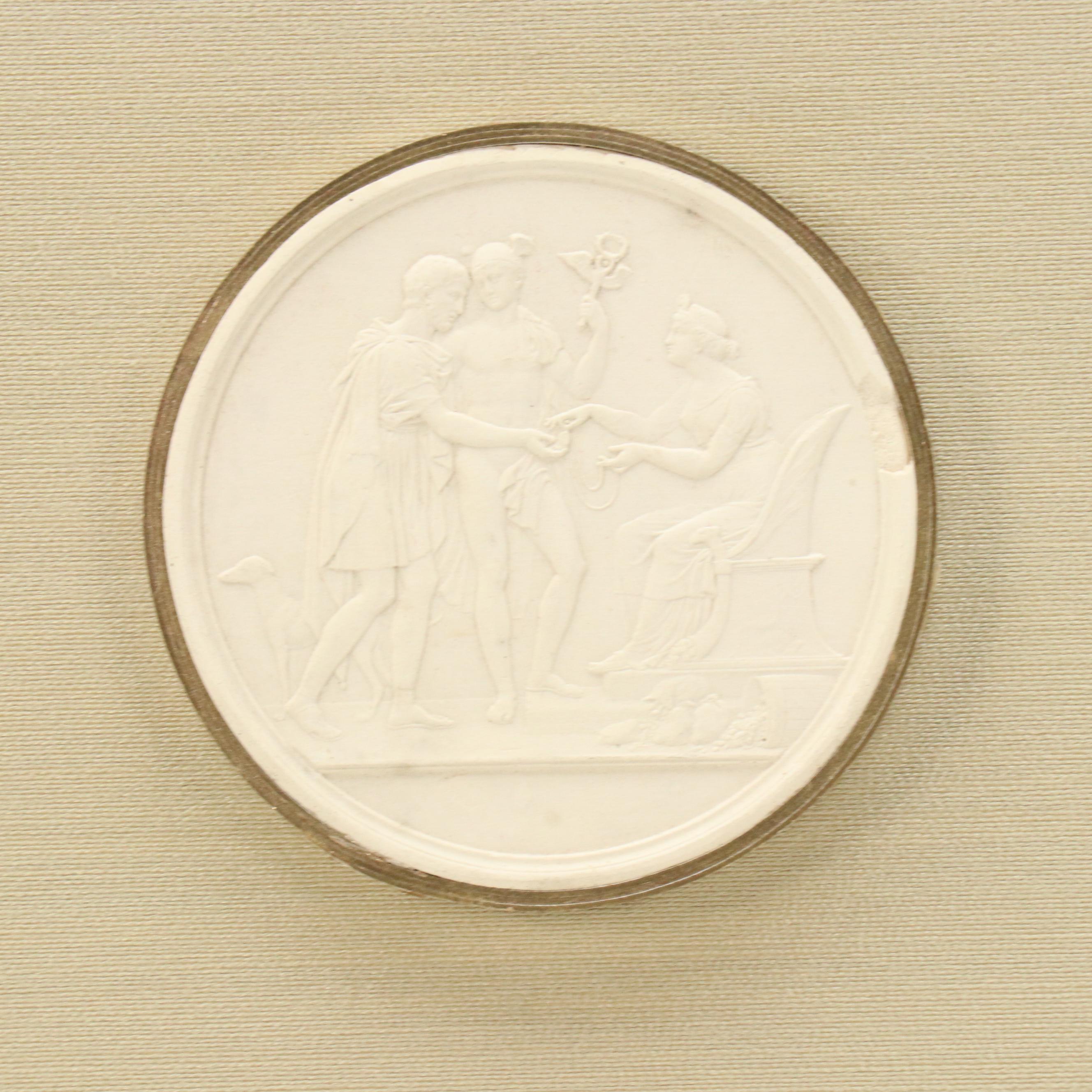 Grand Tour Gilded Wax Intaglio Medallion Collection, 19th Century