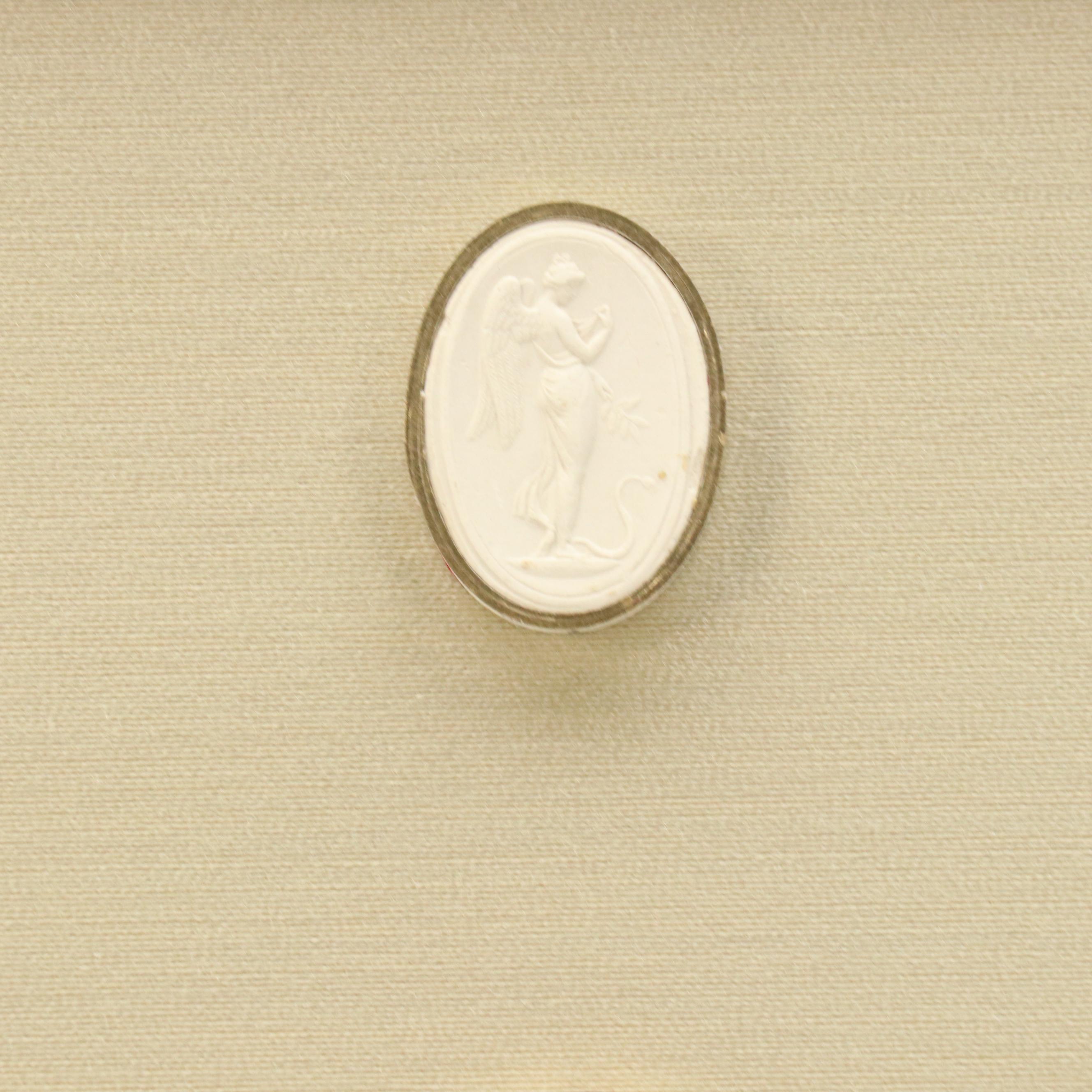 Grand Tour Gilded Wax Intaglio Medallion Collection, 19th Century
