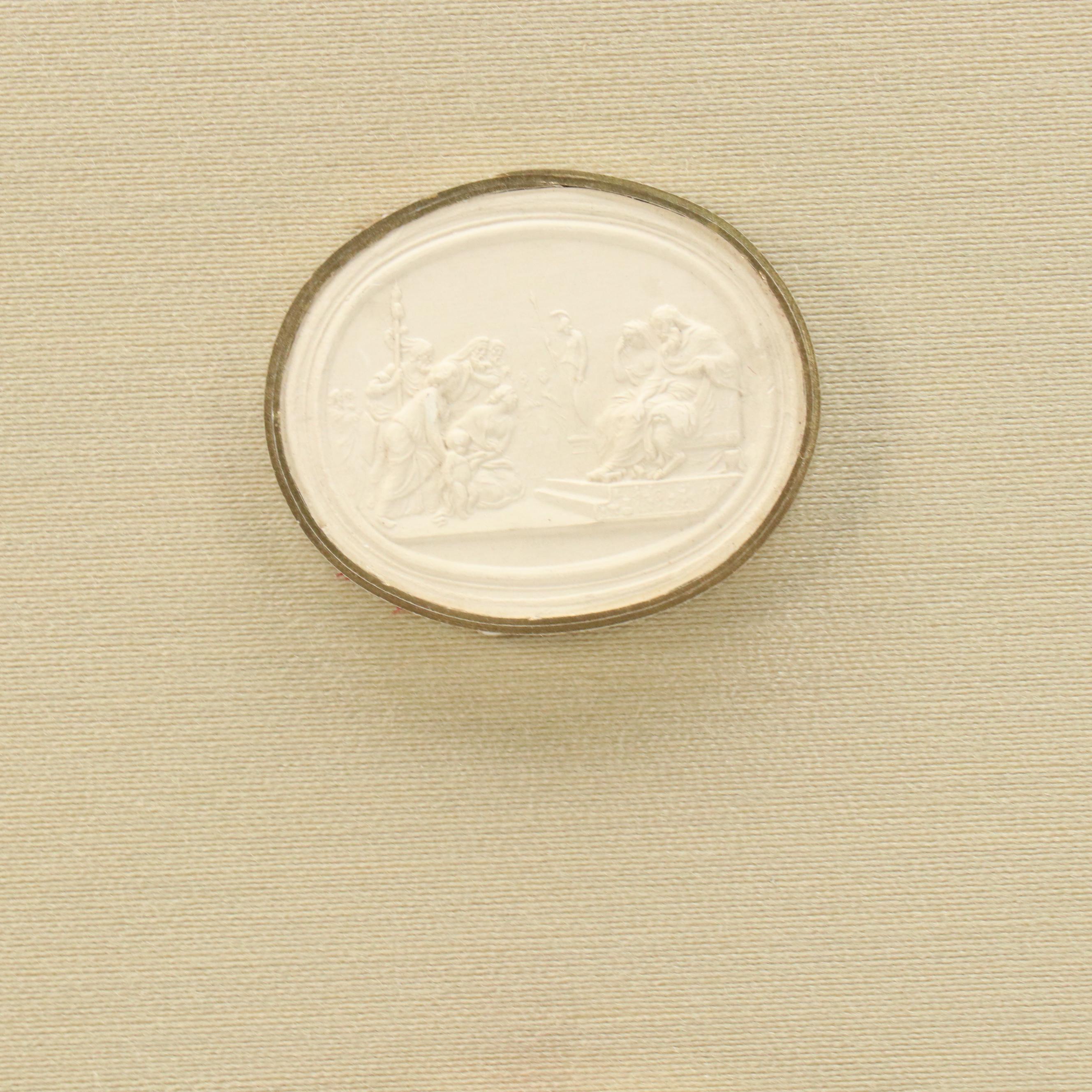 Grand Tour Gilded Wax Intaglio Medallion Collection, 19th Century