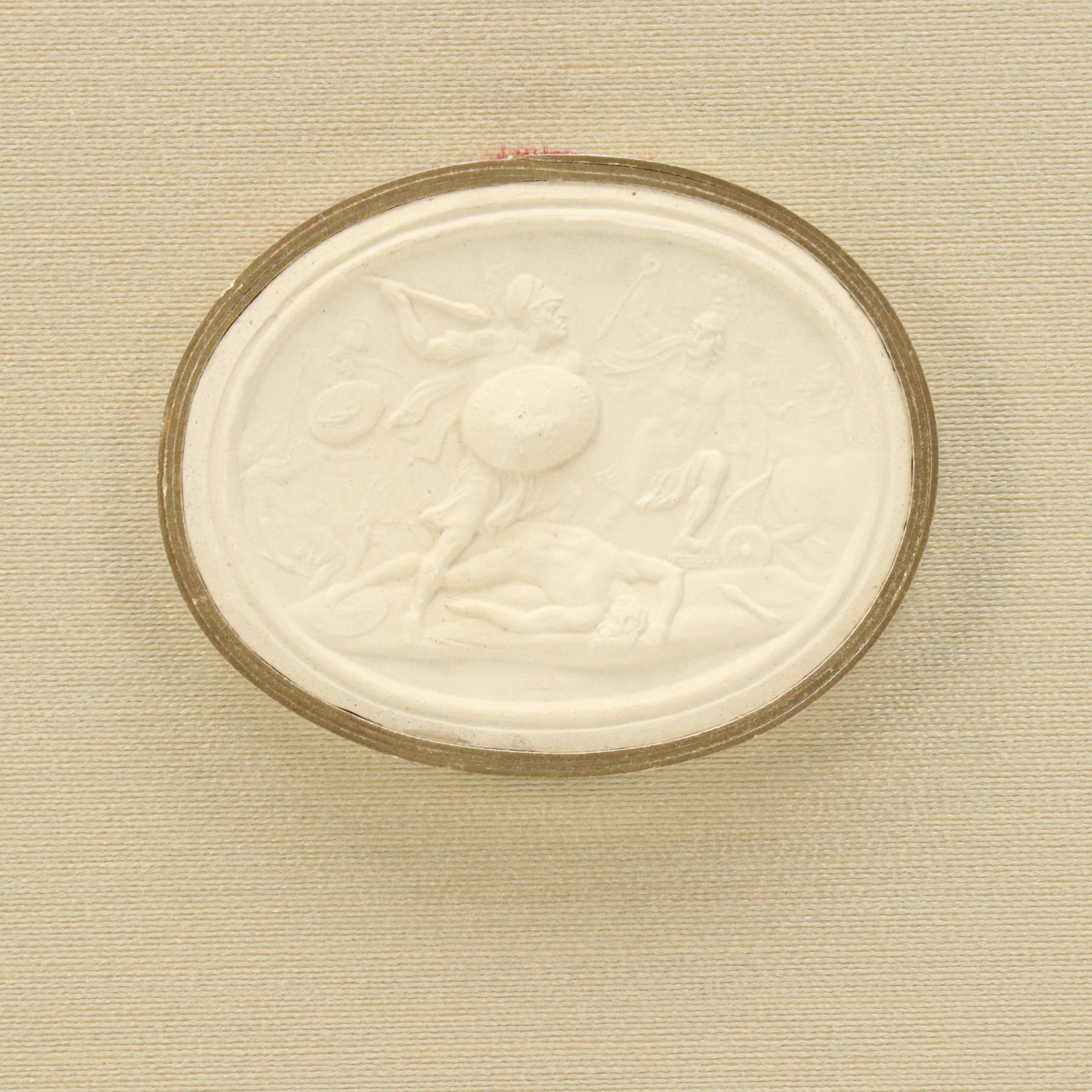 Grand Tour Gilded Wax Intaglio Medallion Collection, 19th Century