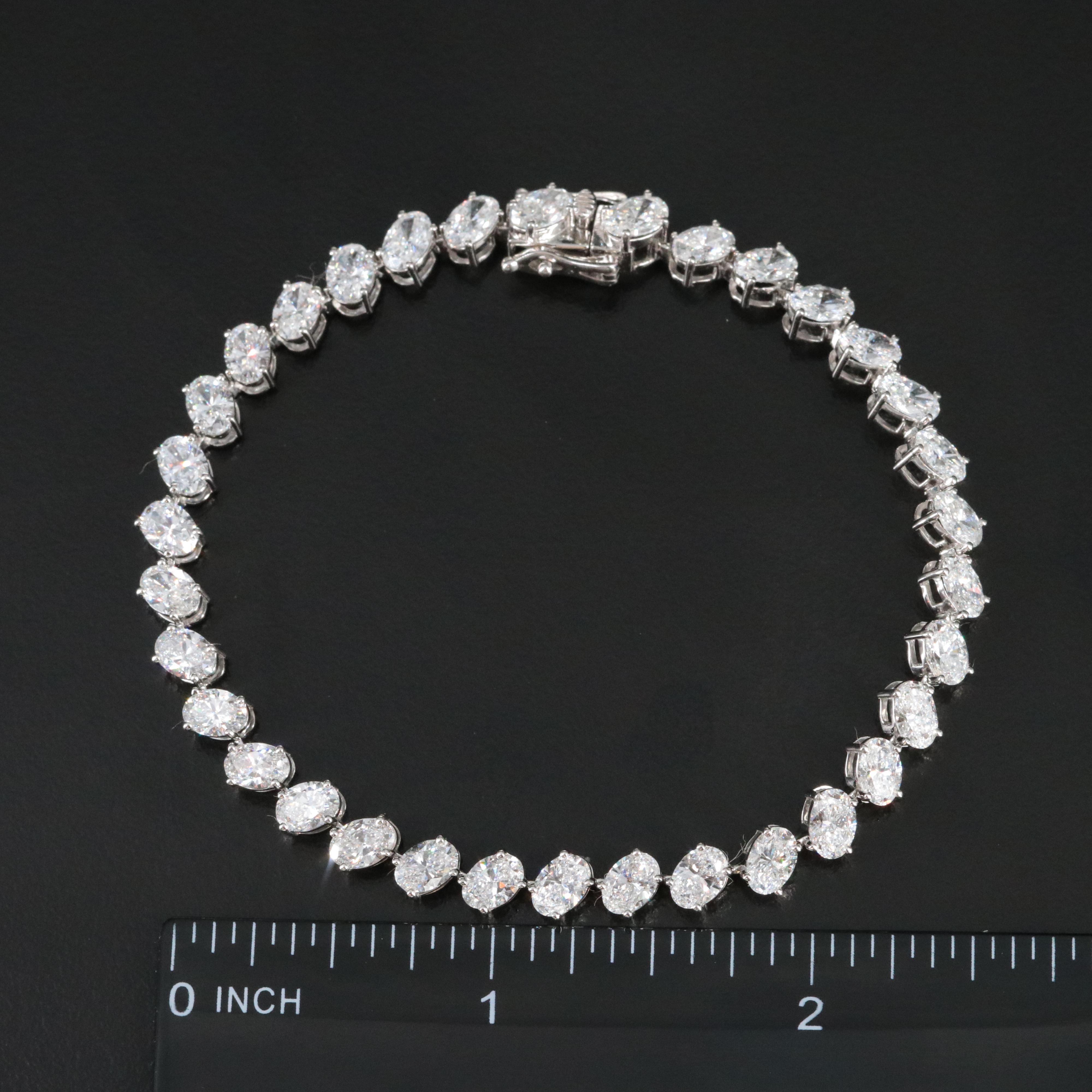 Platinum 10.88 CTW Lab Grown Diamond Bracelet