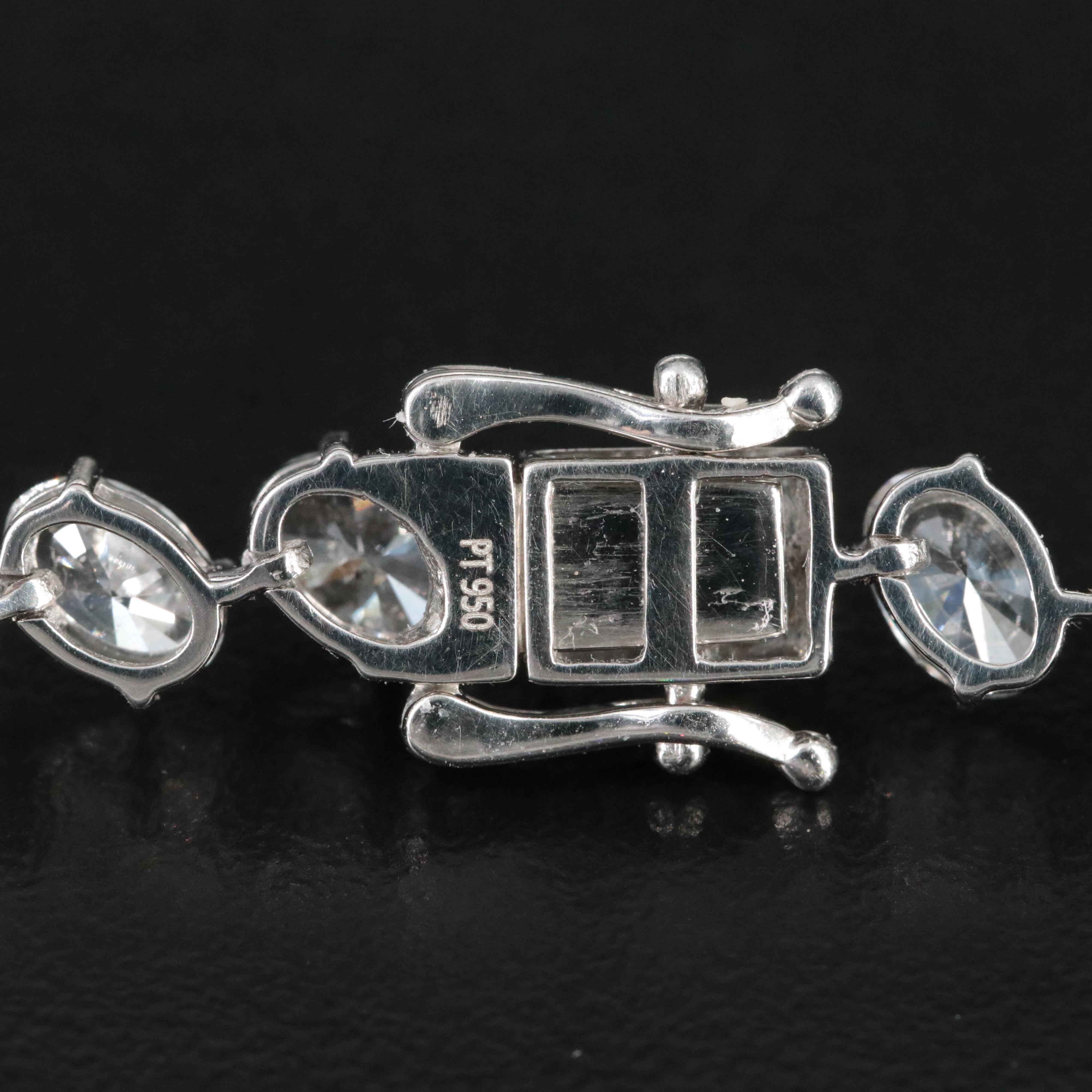 Platinum 10.88 CTW Lab Grown Diamond Bracelet