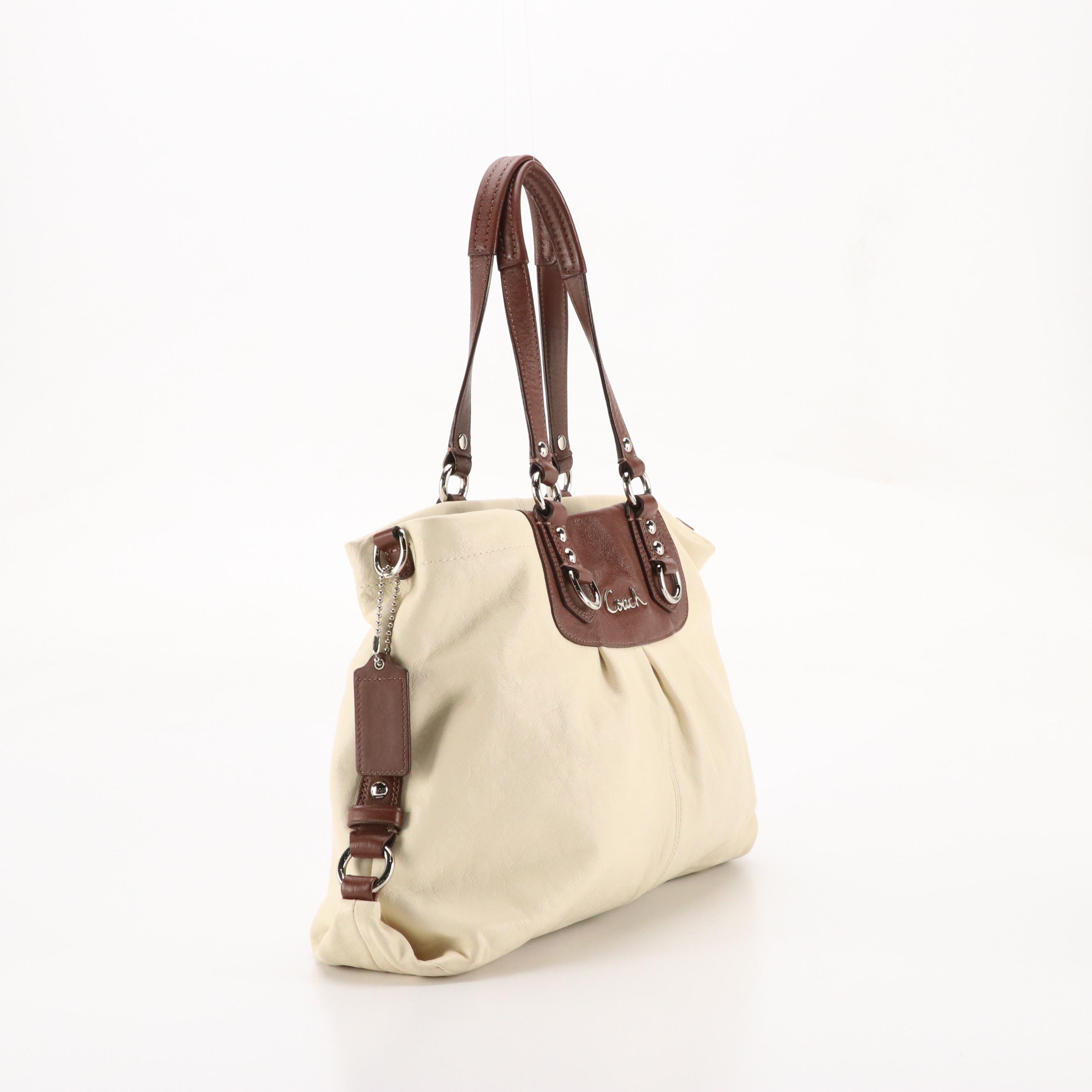 Coach Ashley F15513 Two-Way Satchel in Bicolor Leather