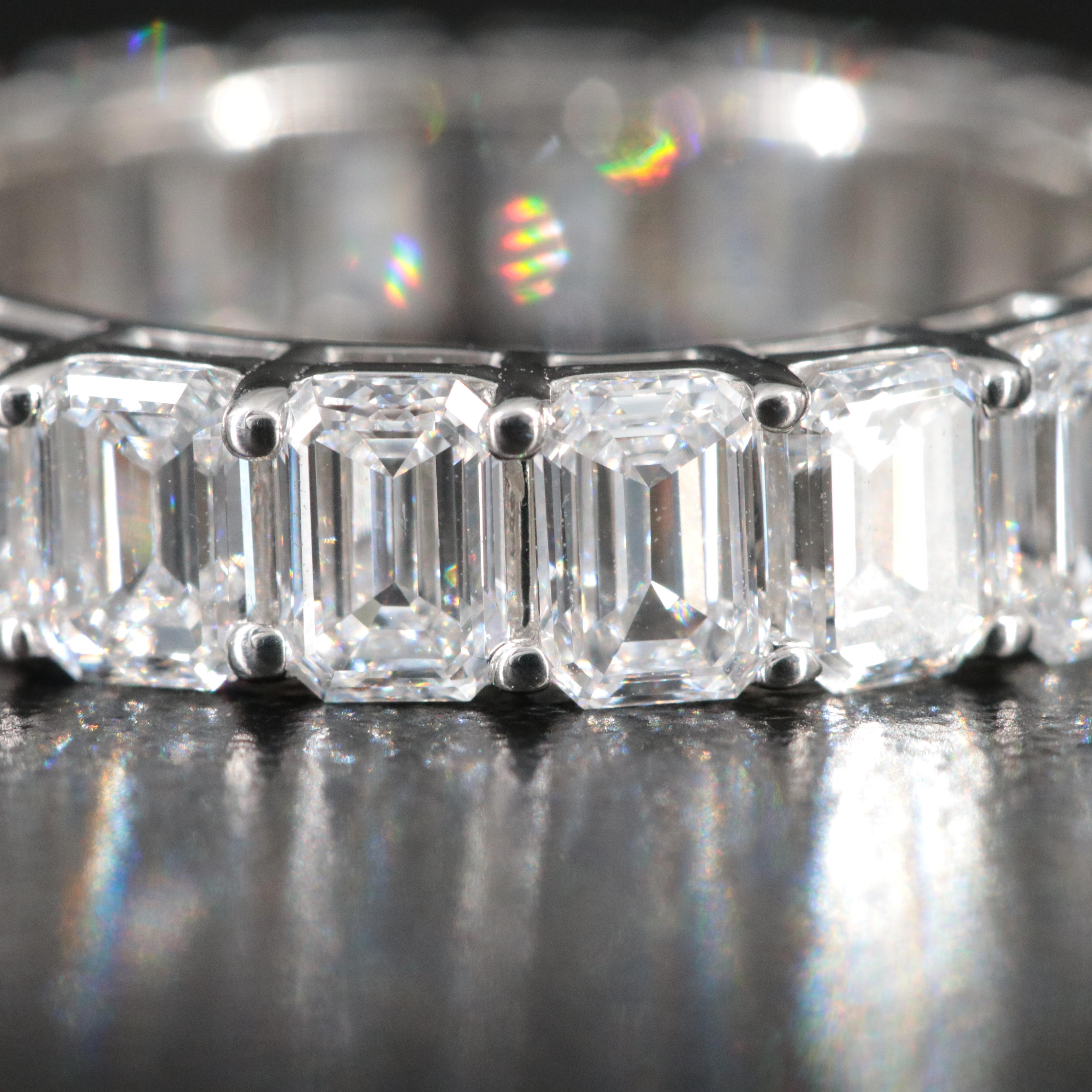 Platinum 5.83 CTW Lab Grown Diamond Eternity Band