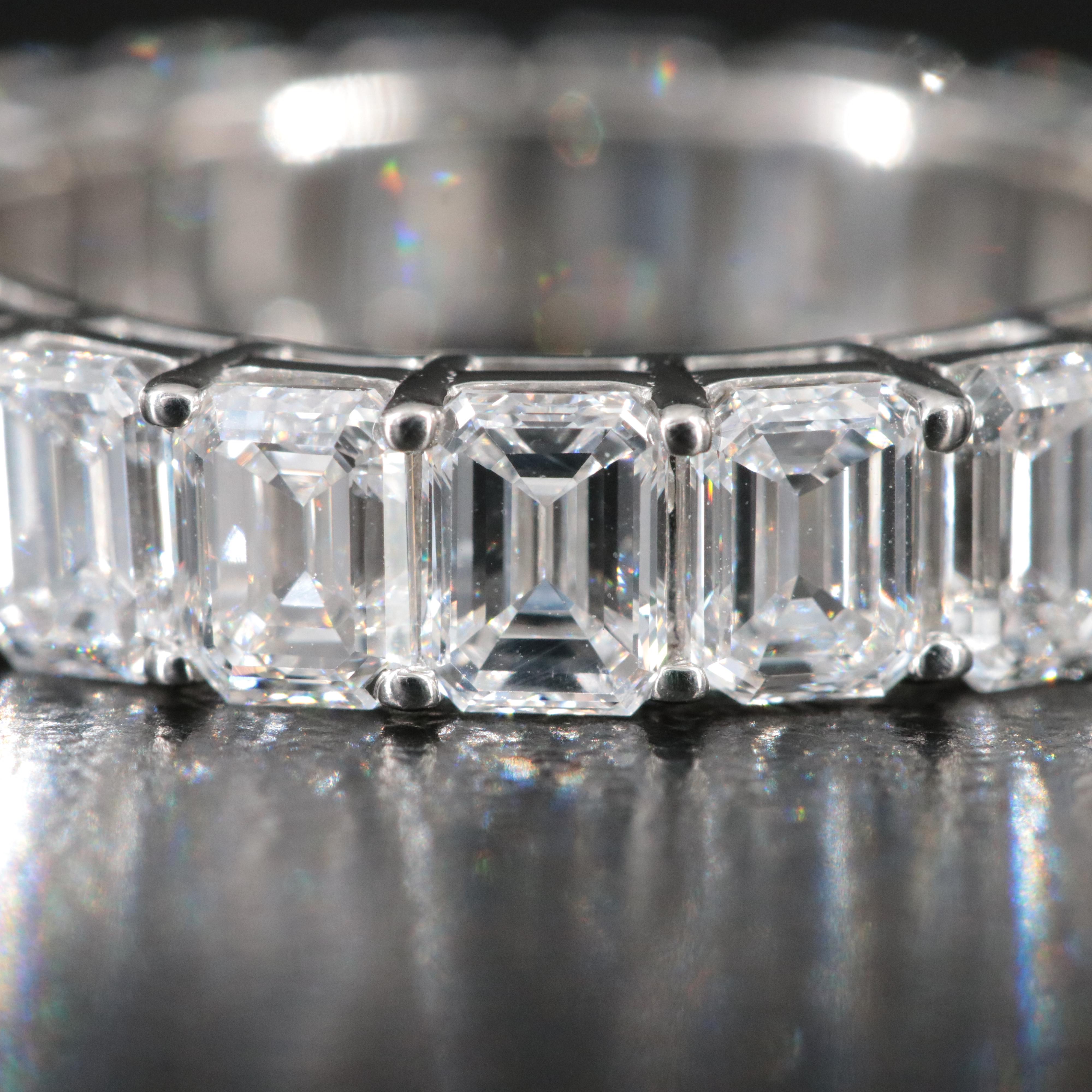 Platinum 5.83 CTW Lab Grown Diamond Eternity Band