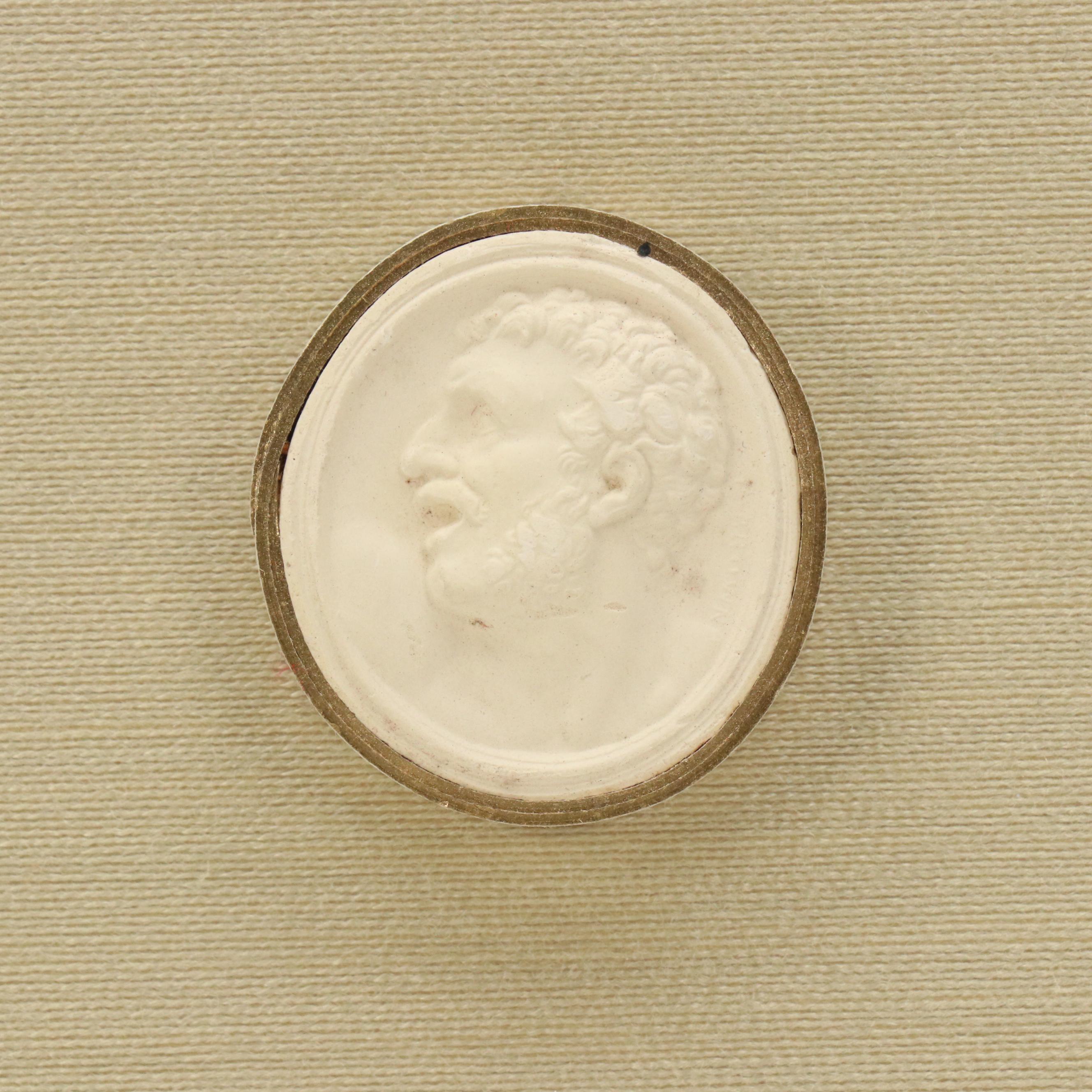Grand Tour Gilded Wax Intaglio Medallion Collection, 19th Century