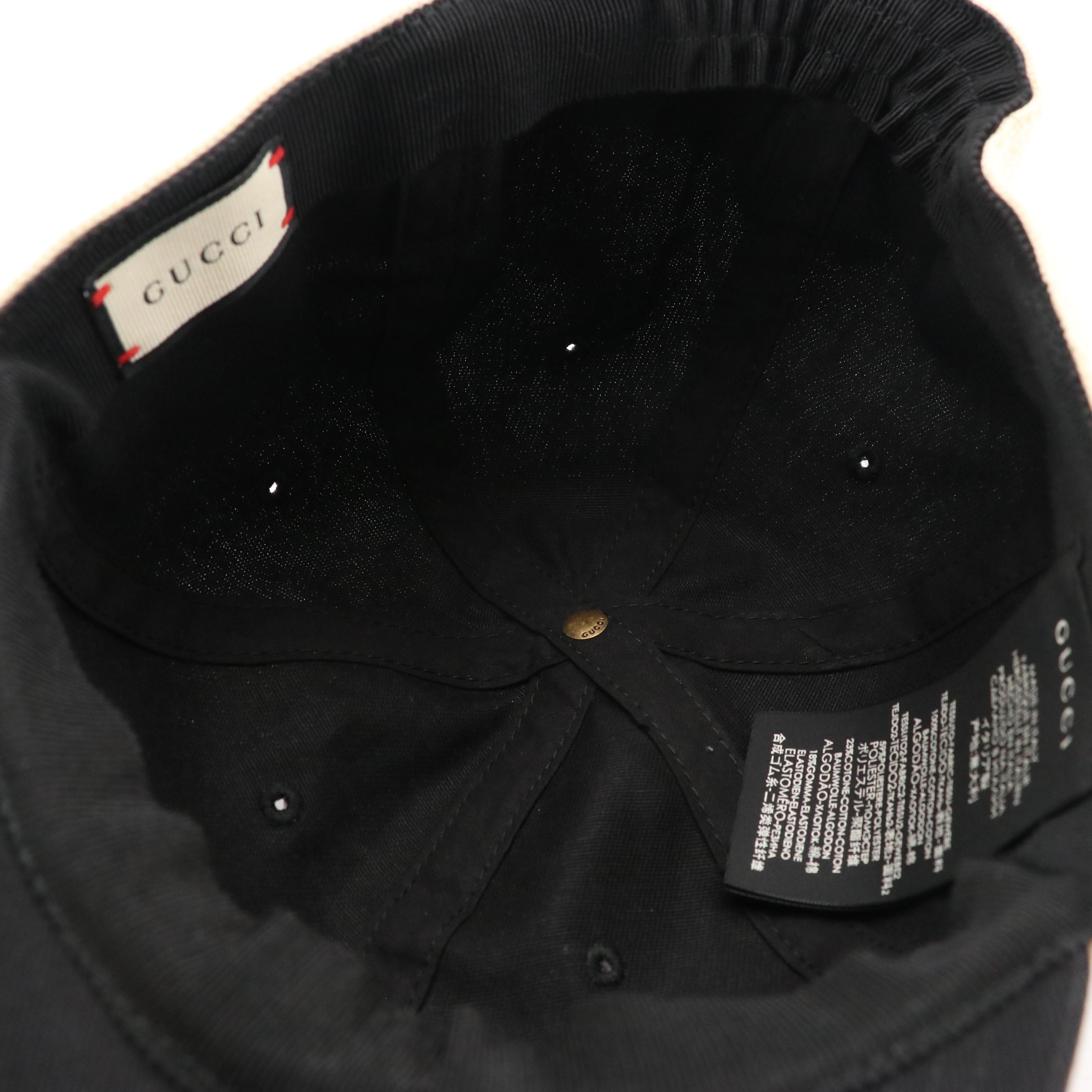Gucci Cotton Gabardine Baseball Cap with Headband Detail