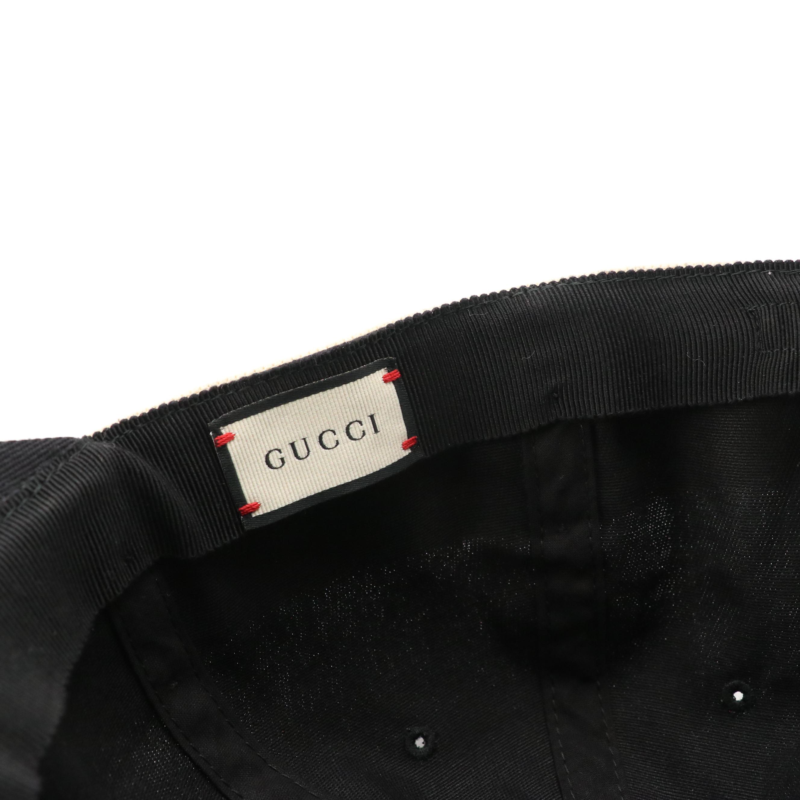 Gucci Cotton Gabardine Baseball Cap with Headband Detail