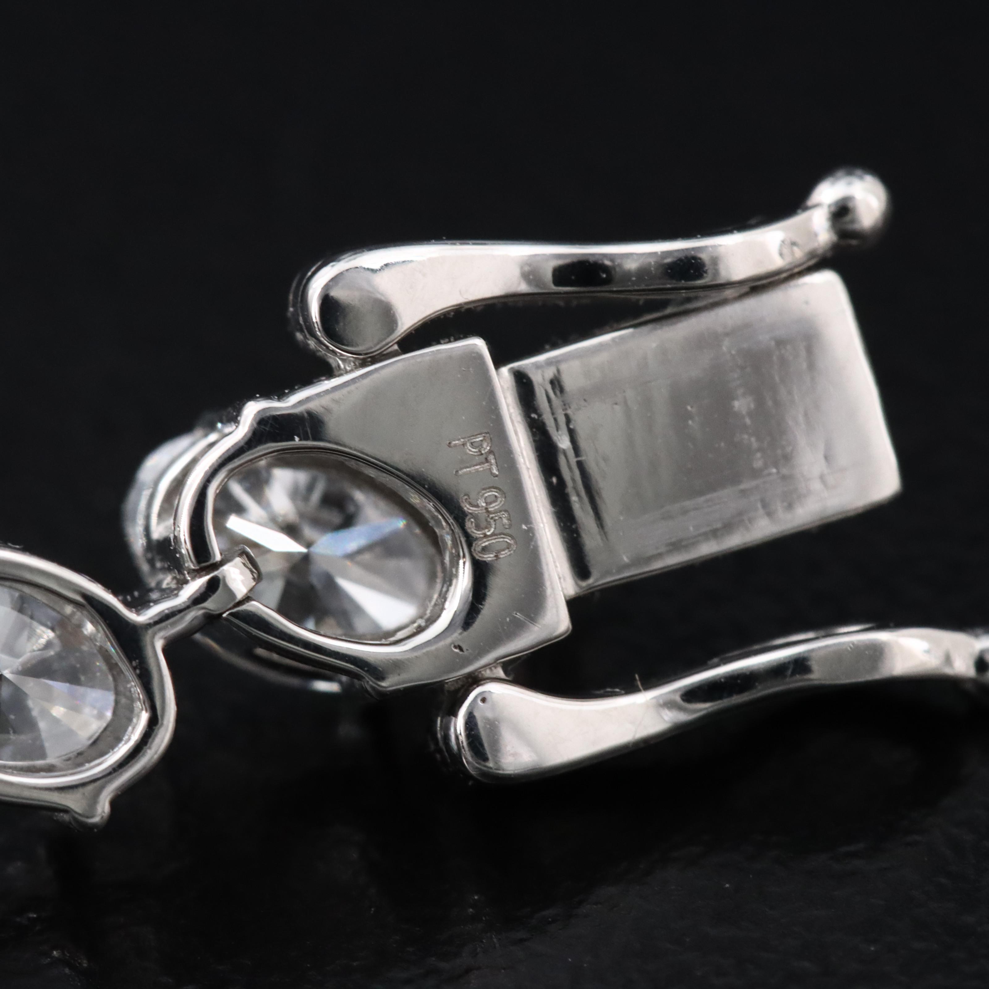 Platinum 12.06 CTW Lab Grown Diamond Line Bracelet