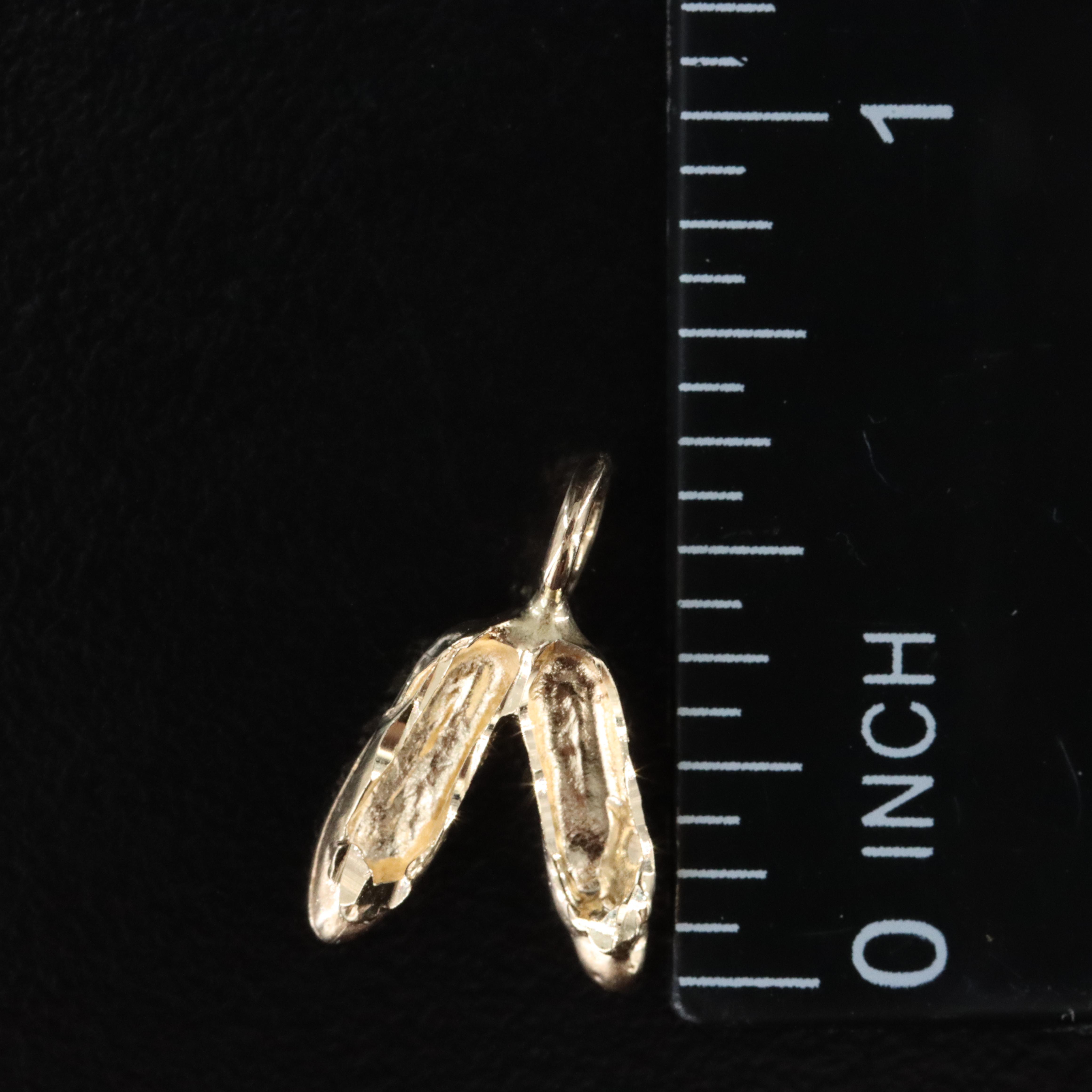 14K Ballet Slippers Pendant