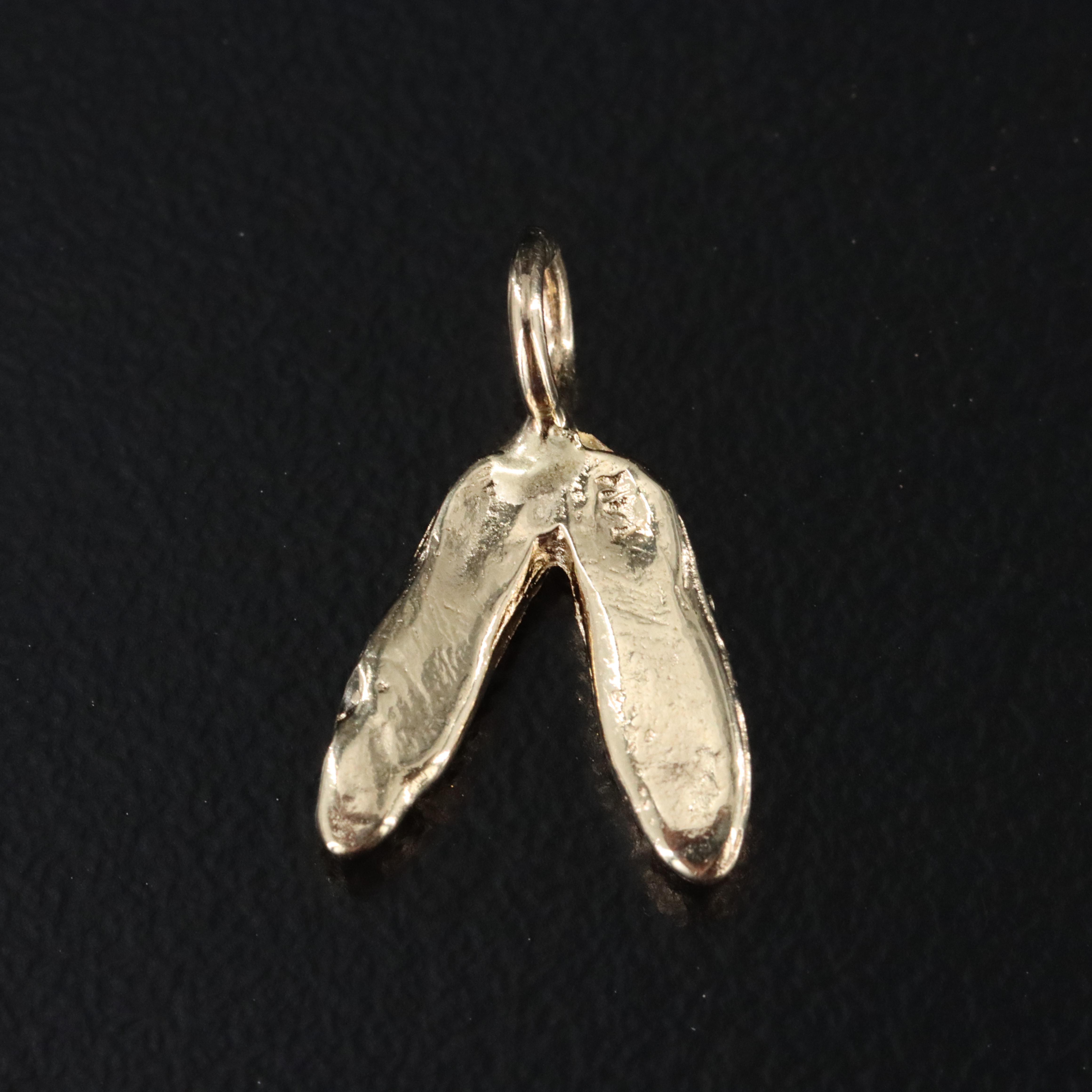 14K Ballet Slippers Pendant