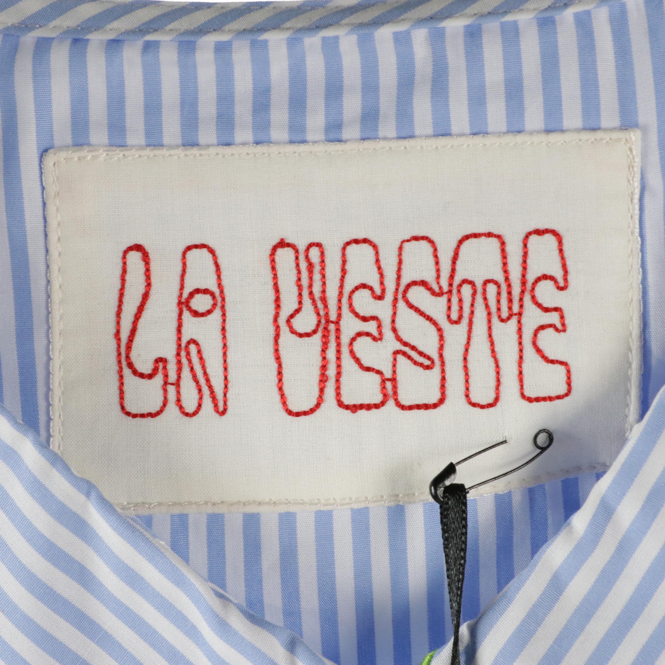 La Veste "Tea Time" Striped Cotton Shirt & Anthropologie Sleep Shorts, With Tags