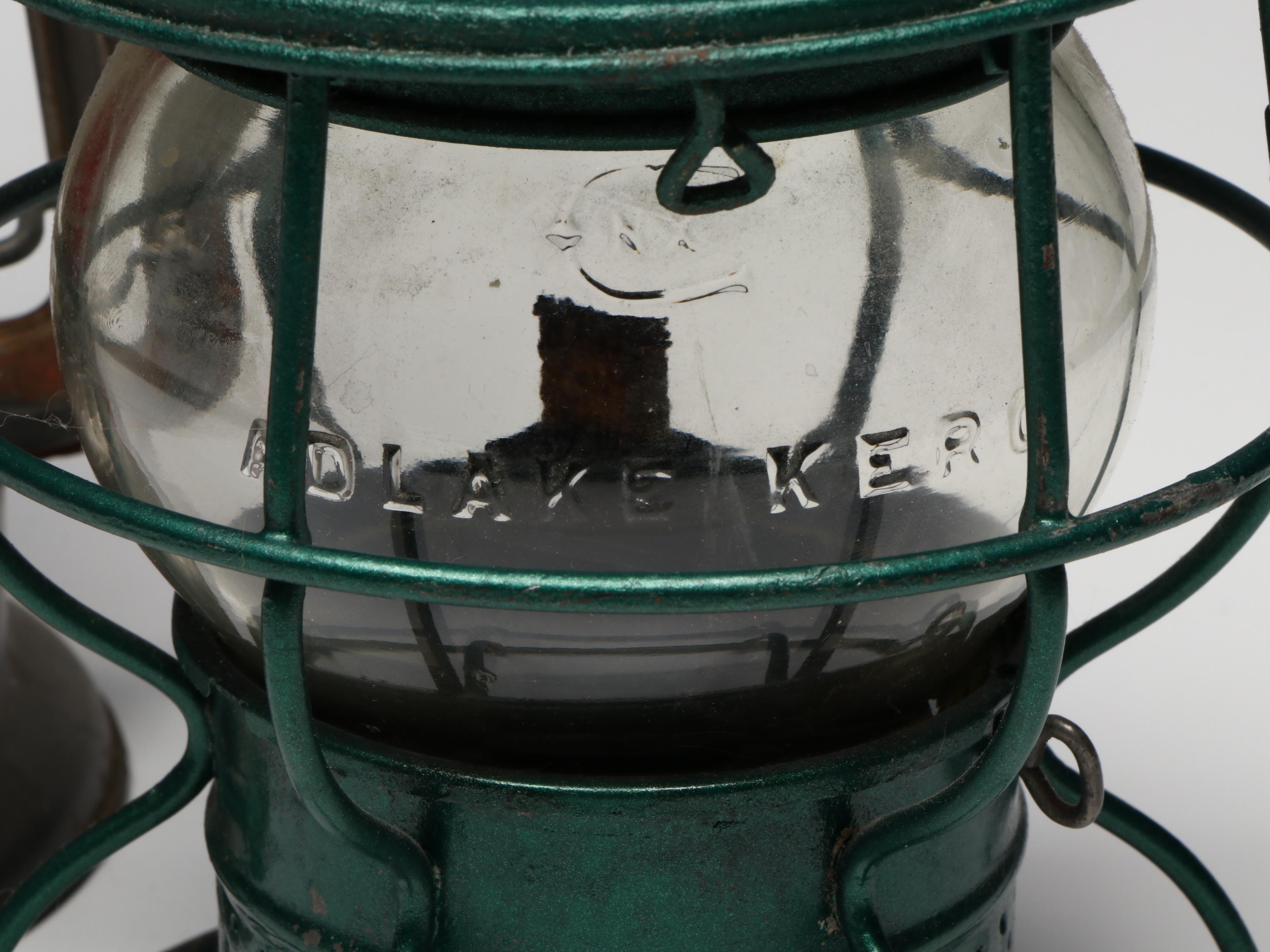 Dietz "Little Wizard" Kerosene Lantern with Winged Wheel and Other Lantern