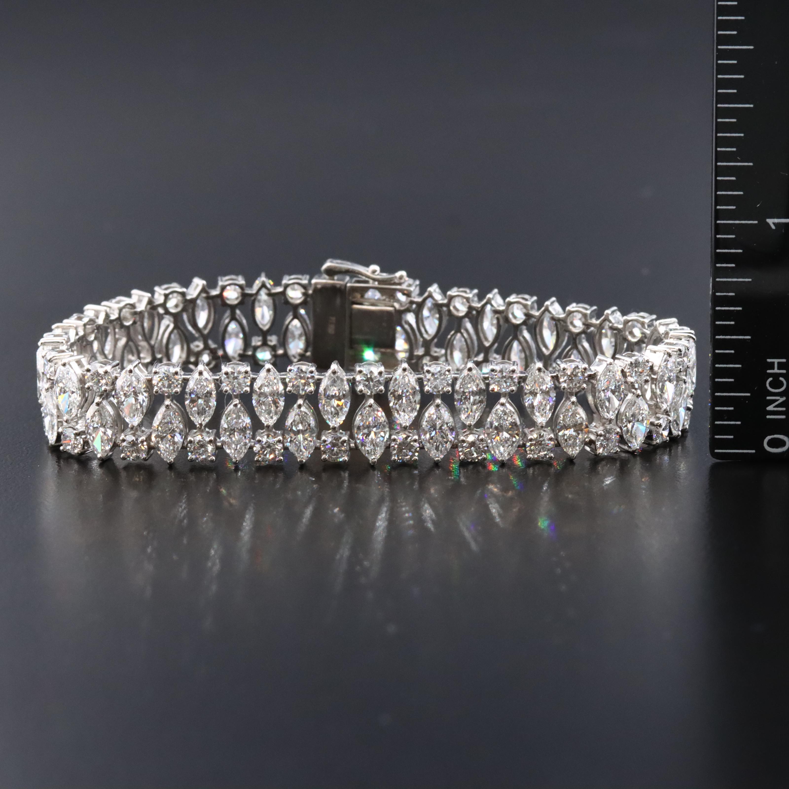 Platinum 19.08 CTW Lab Grown Diamond Bracelet