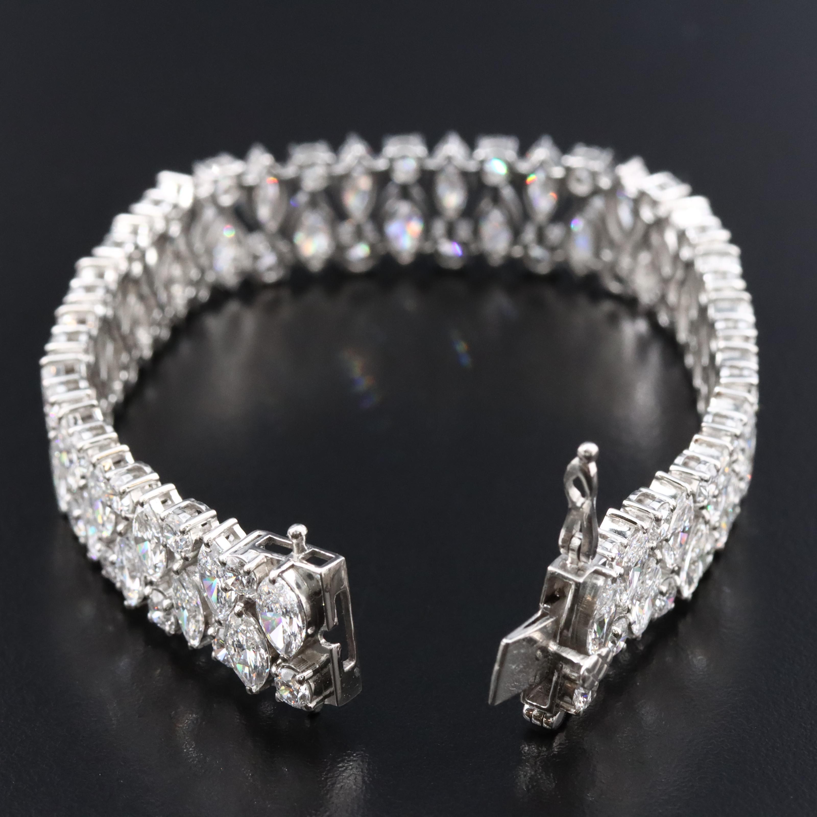 Platinum 19.08 CTW Lab Grown Diamond Bracelet