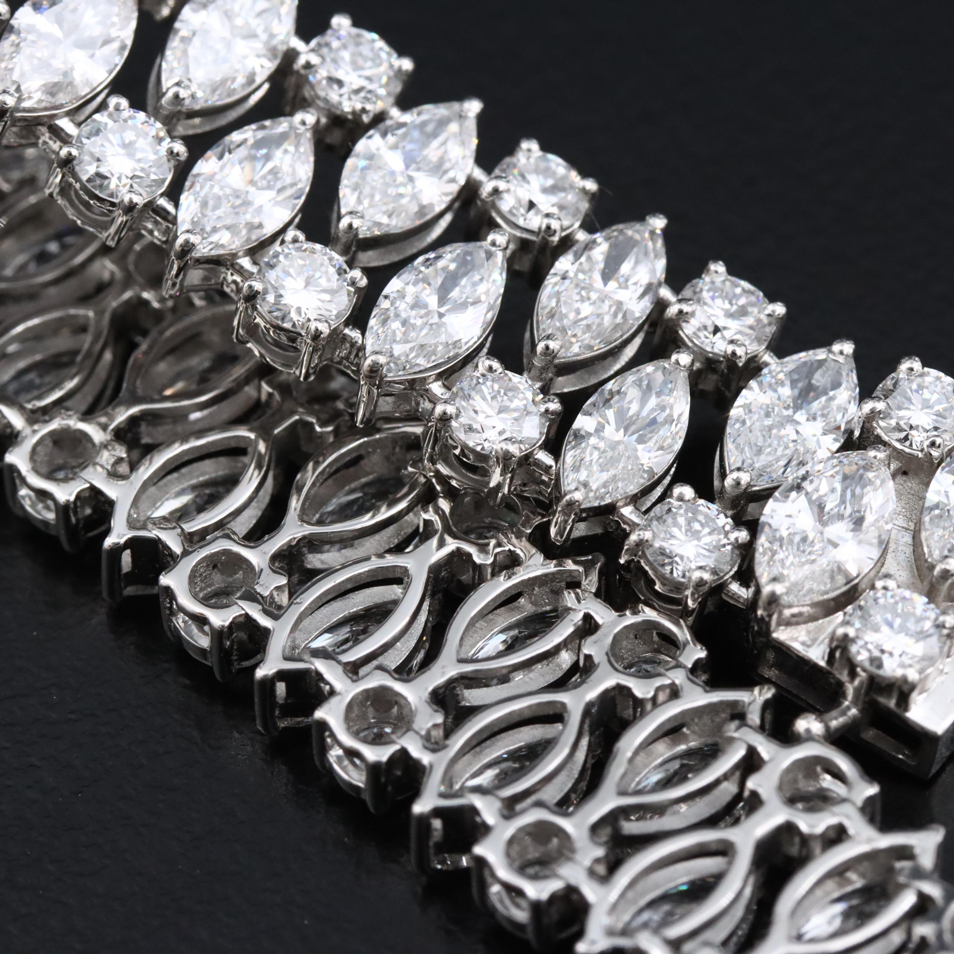 Platinum 19.08 CTW Lab Grown Diamond Bracelet