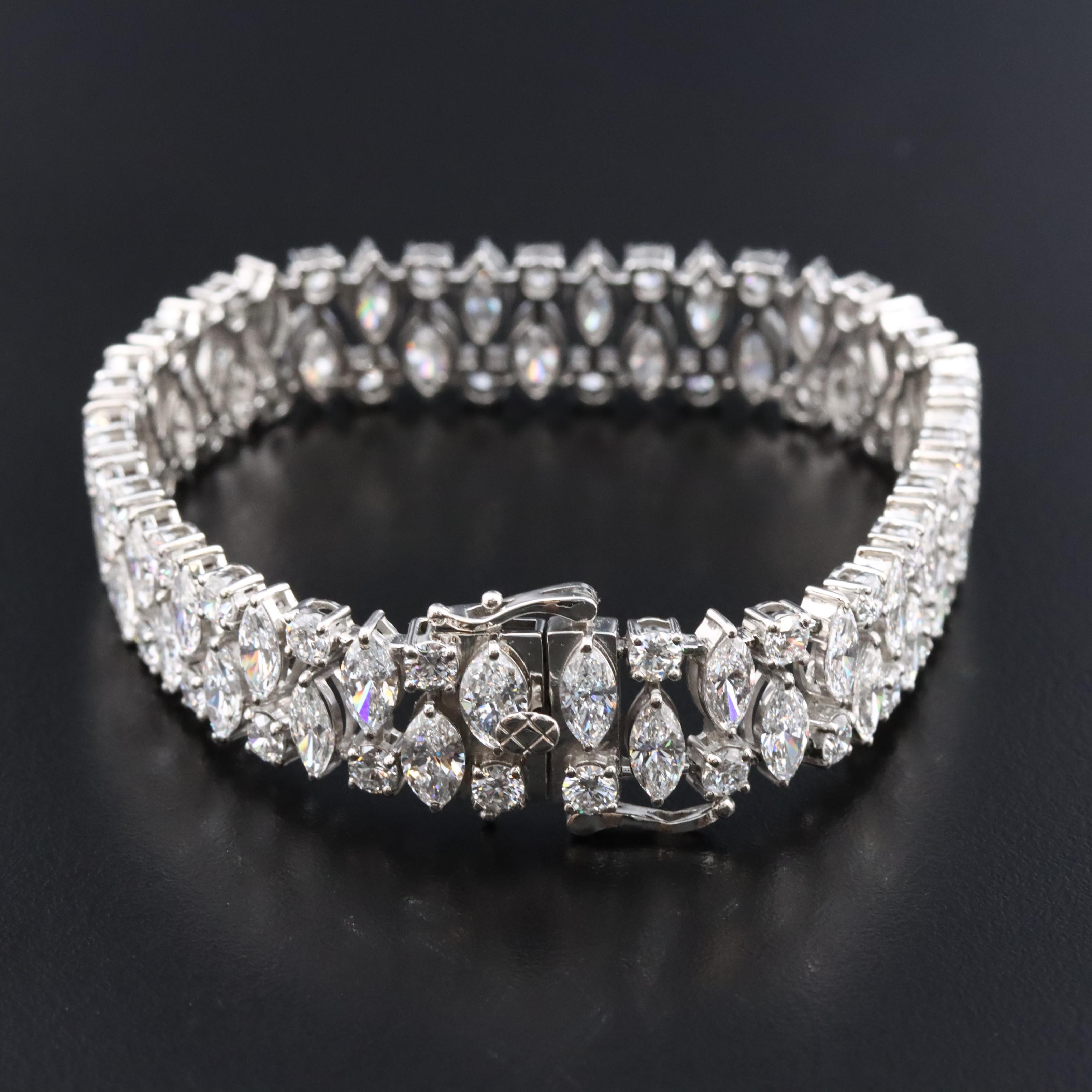 Platinum 19.08 CTW Lab Grown Diamond Bracelet