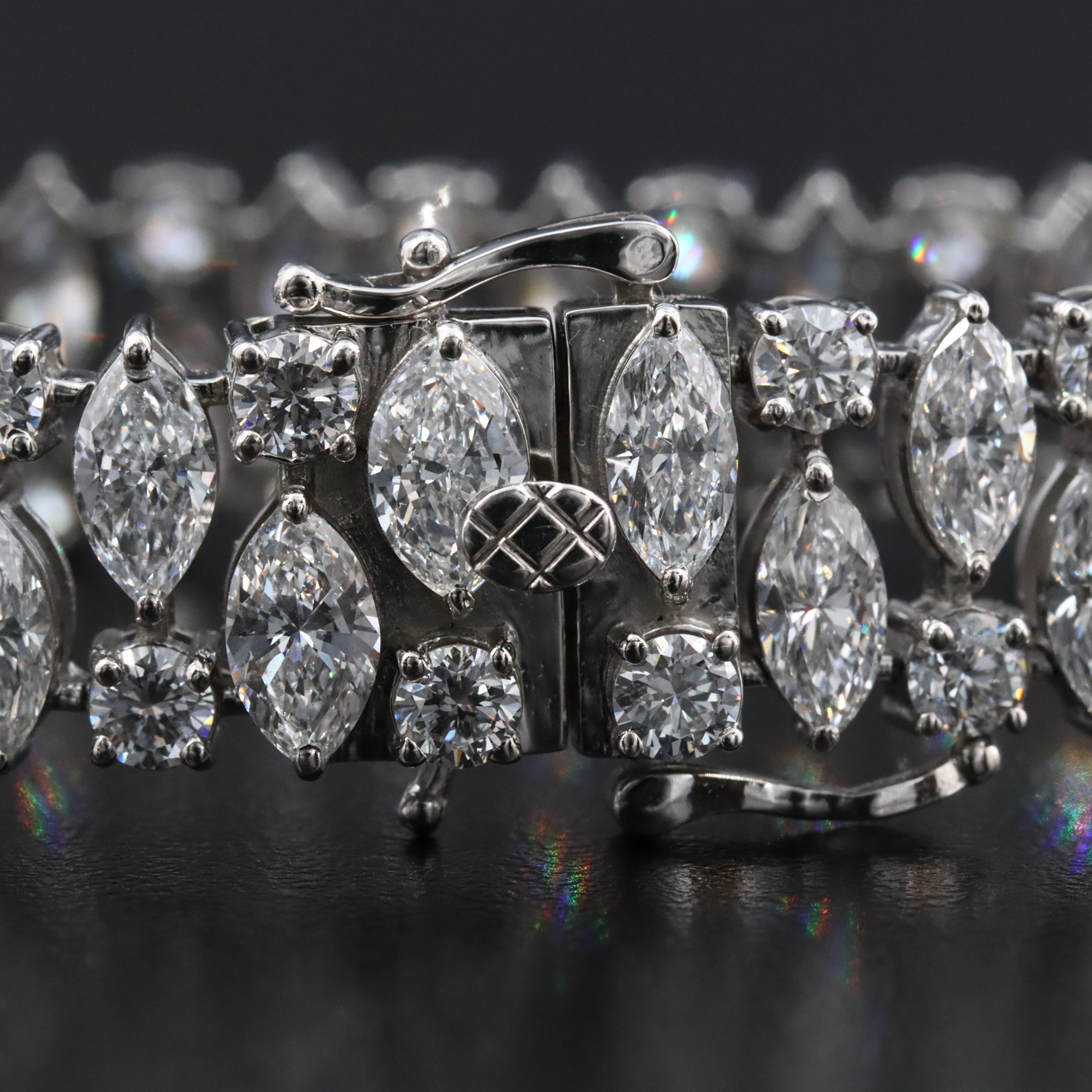 Platinum 19.08 CTW Lab Grown Diamond Bracelet