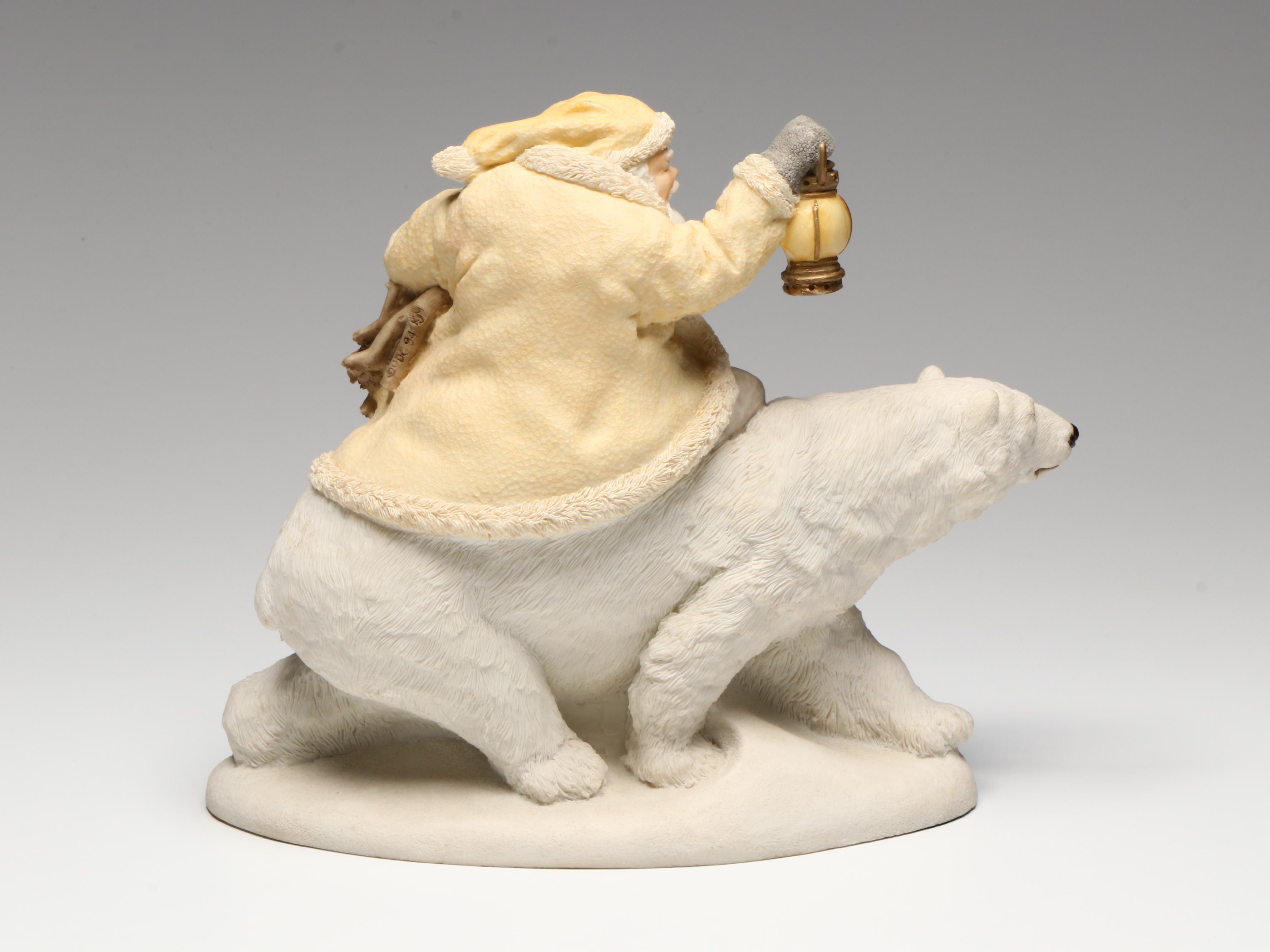 United Design Limited Edition "Into the Wind, Victorian" Resin Santa Figurine