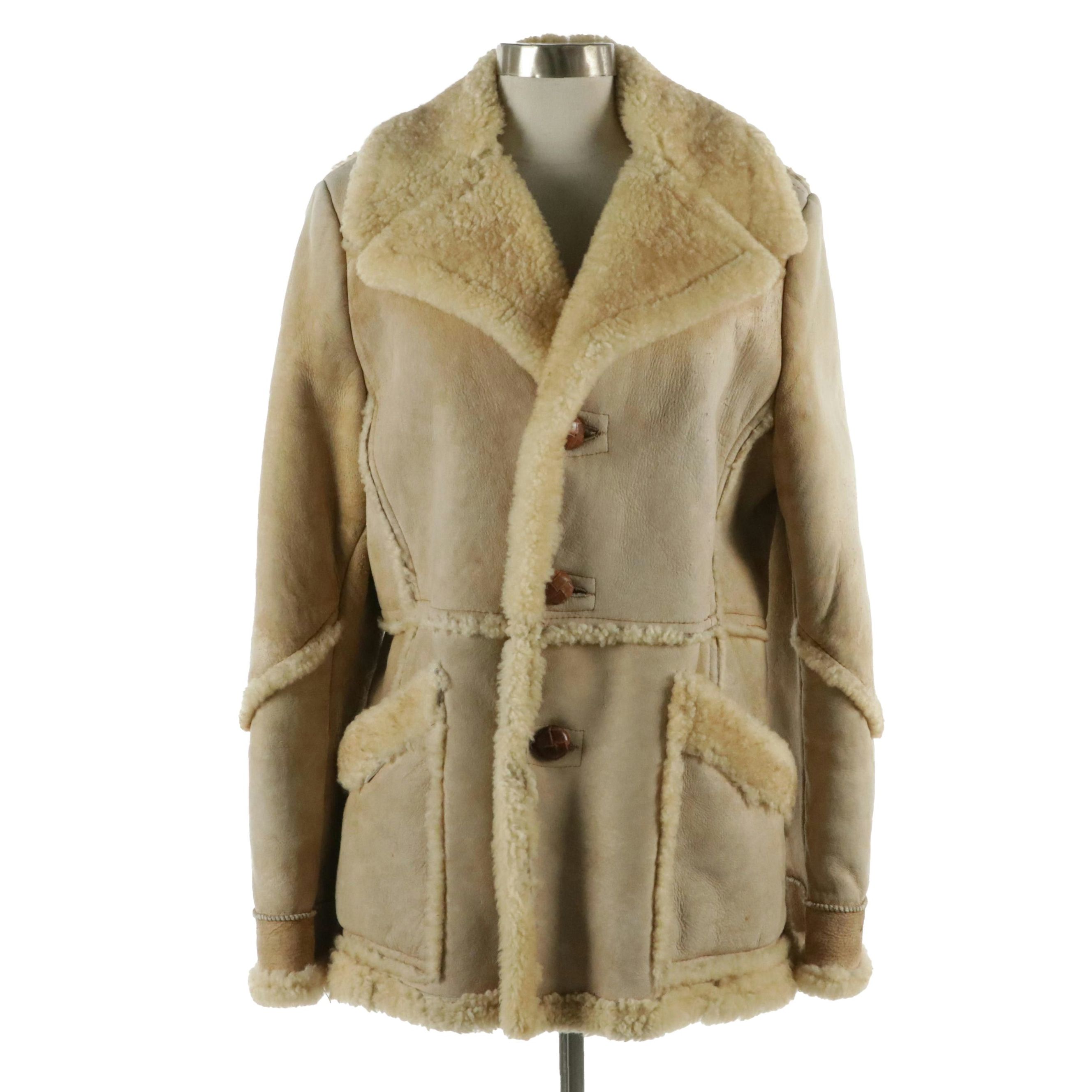 Berman's Vintage Sheepskin Shearling Rancher Coat
