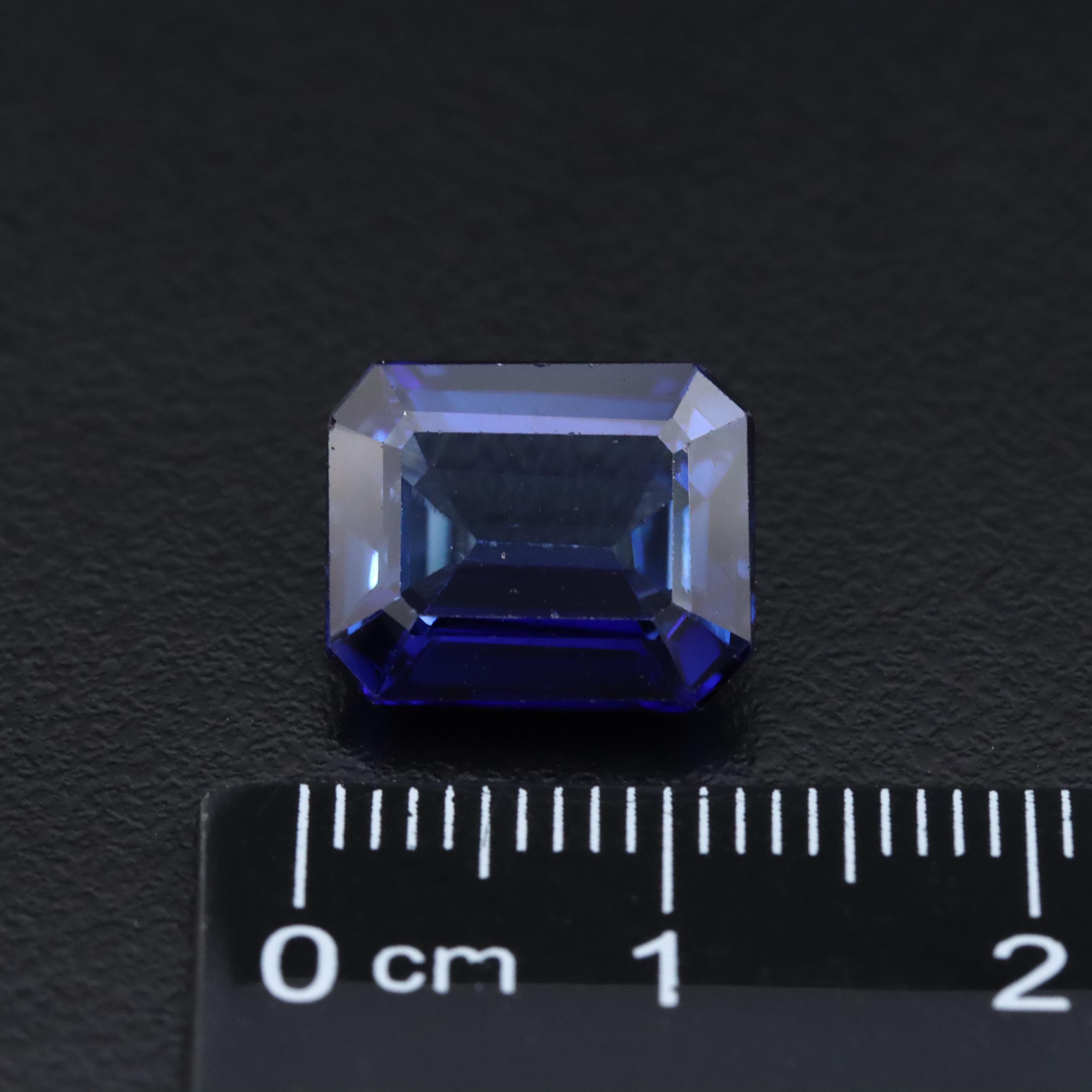 Loose 7.47 CT Lab Grown Sapphire
