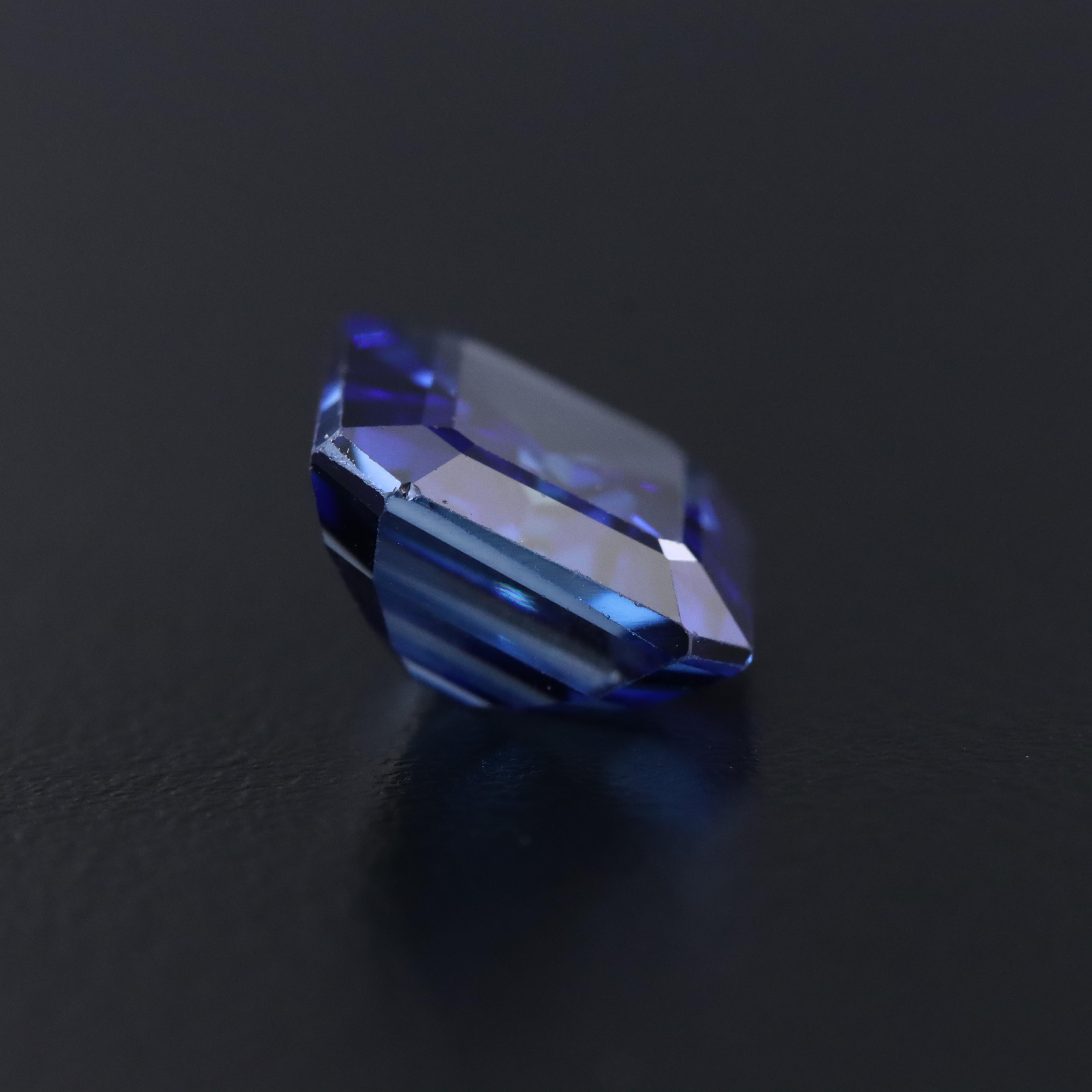 Loose 7.47 CT Lab Grown Sapphire