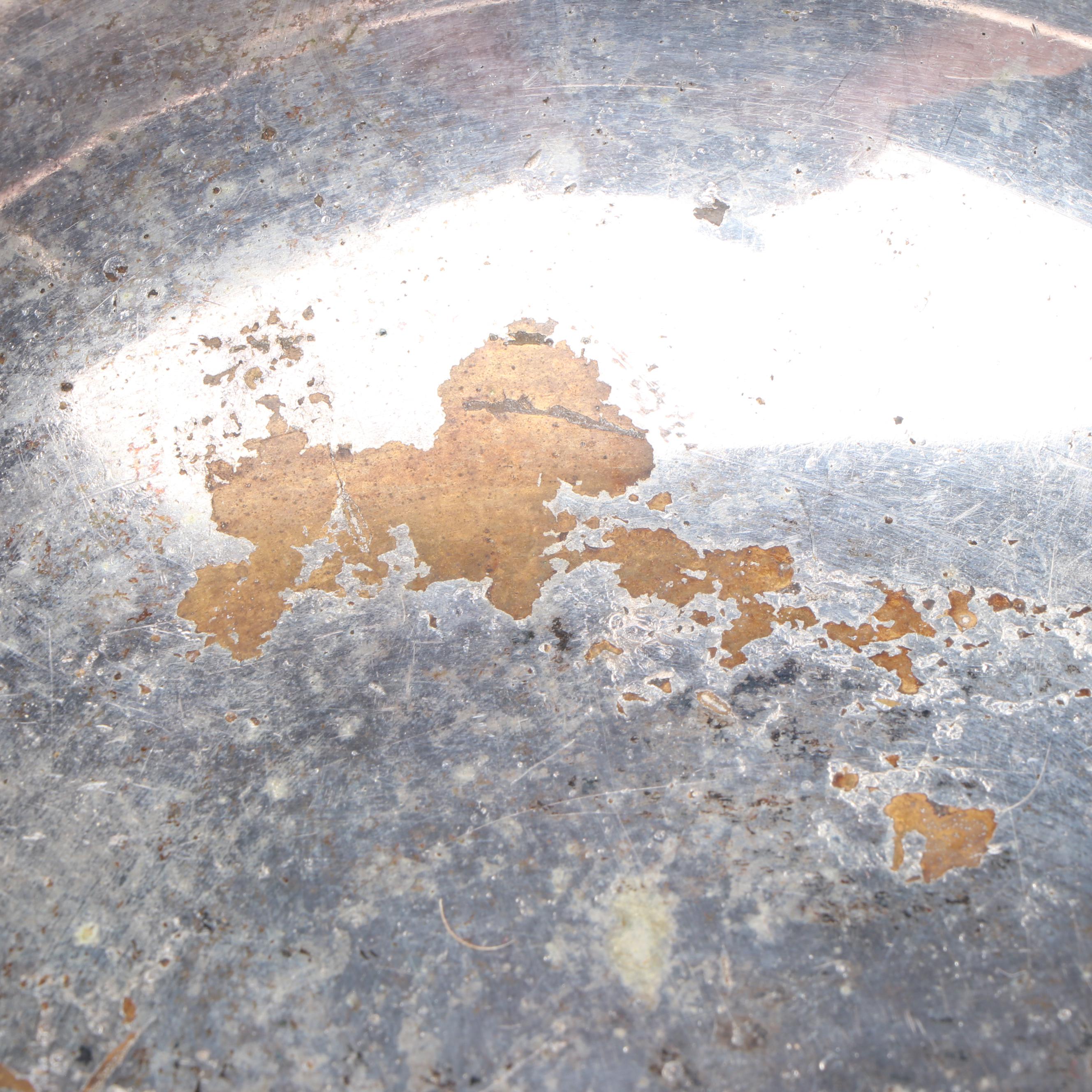 Reed & Barton Silver Plate Bowl with Polished Stone Fruits