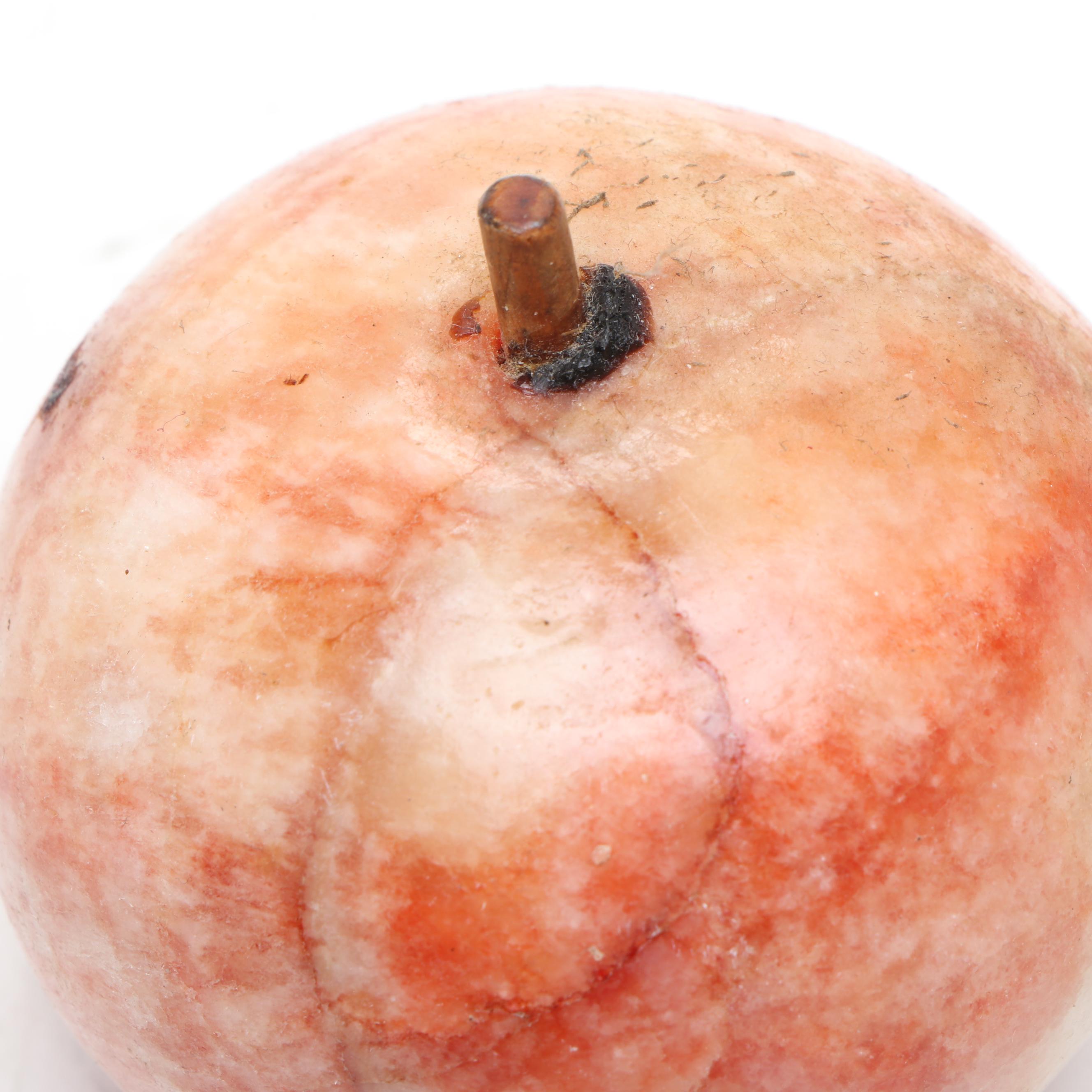 Reed & Barton Silver Plate Bowl with Polished Stone Fruits