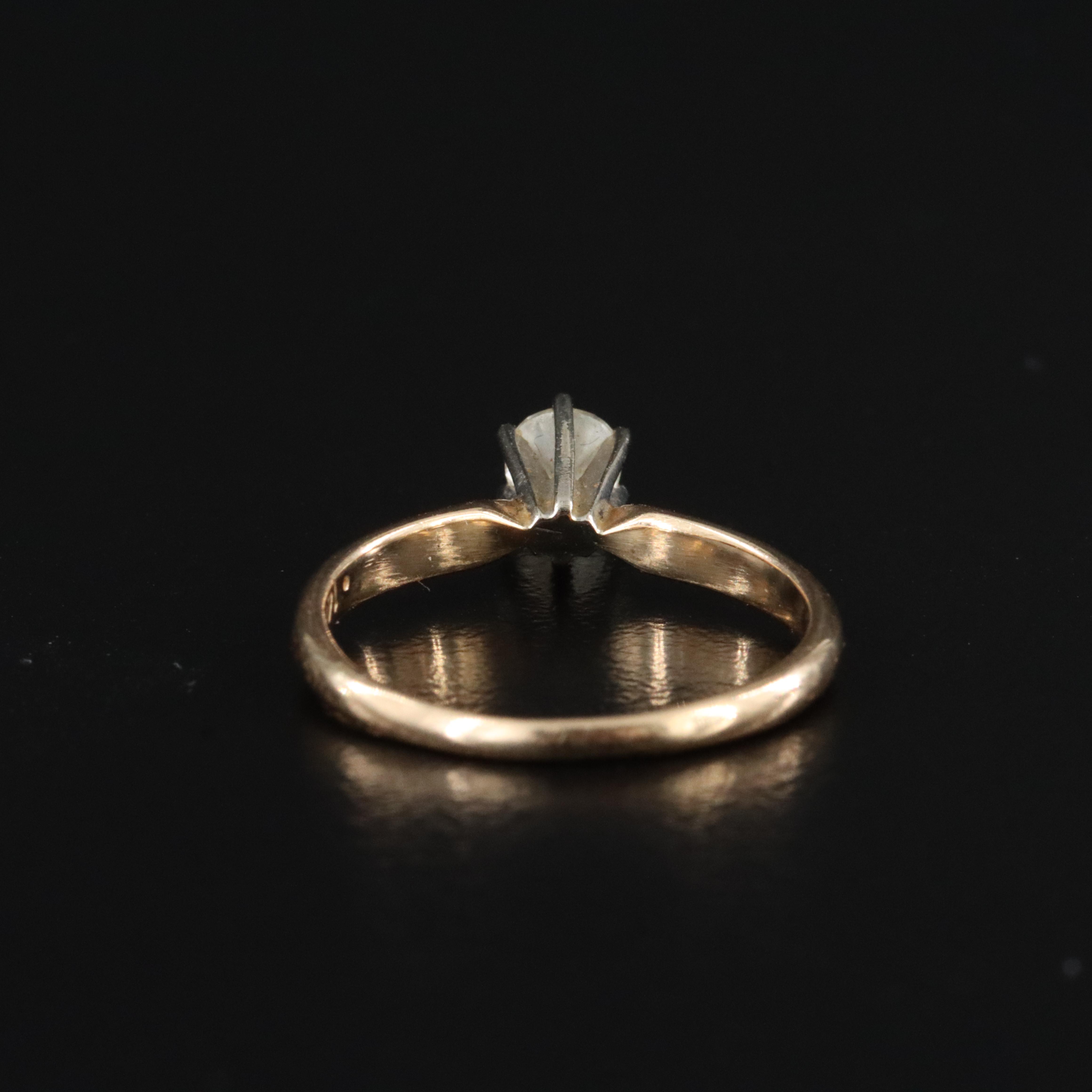 14K 0.21 CT Diamond Solitaire Ring