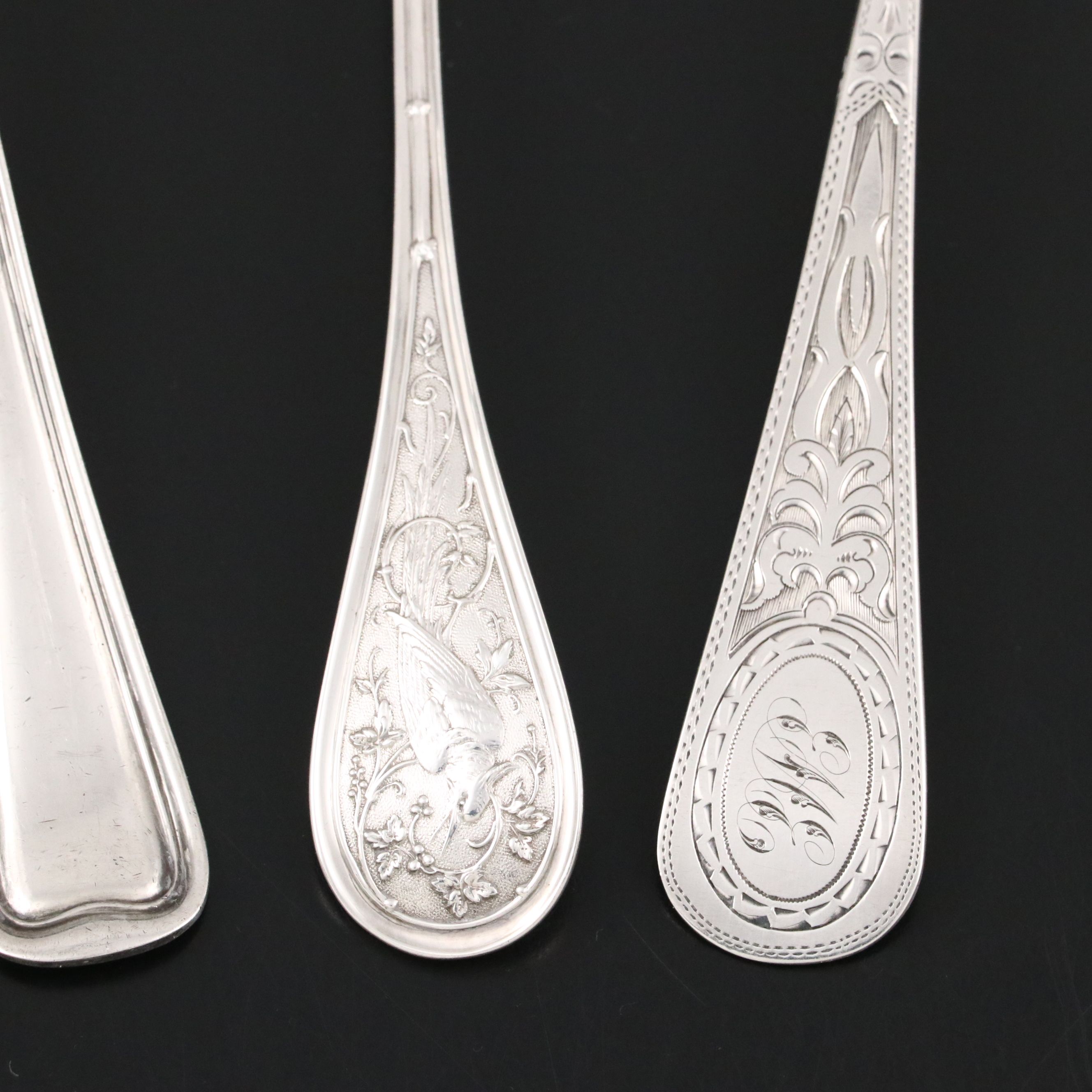Gorham, Jacquard & Co., and William Gale Sterling Silver Serving Spoons